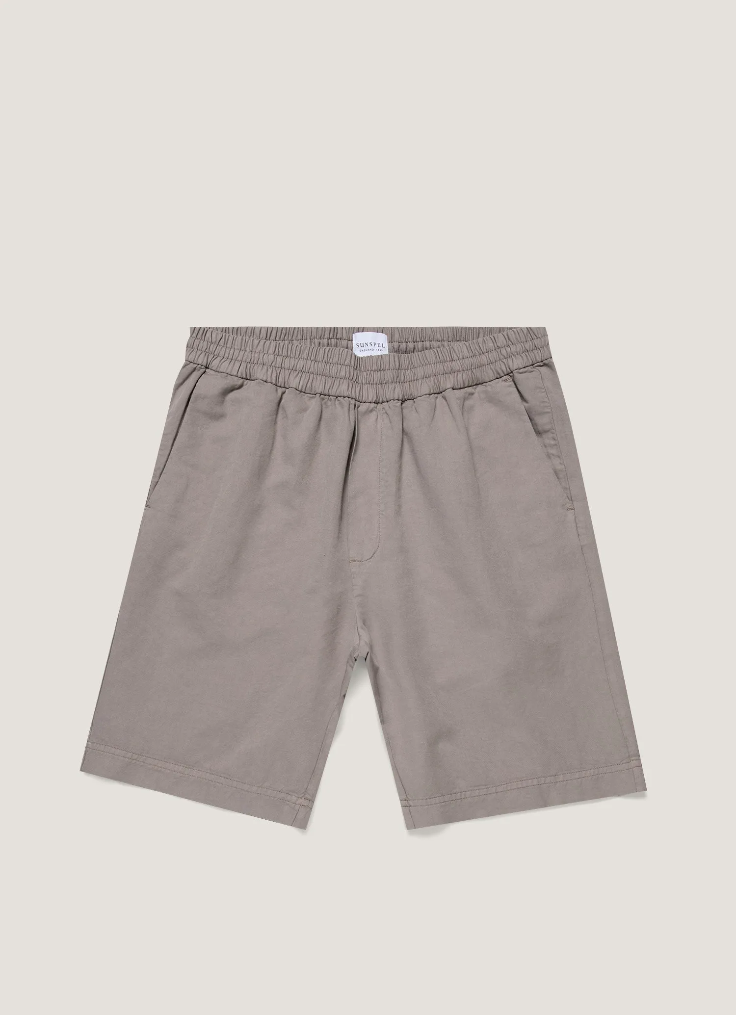 Men's Cotton Linen Drawstring Shorts in Pewter Sport Mood