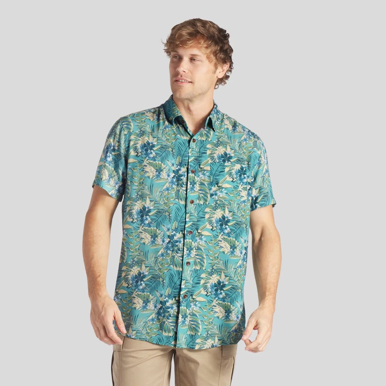 Sport Performance Design Vintage Hawaiian Shirt - Teal Yellow