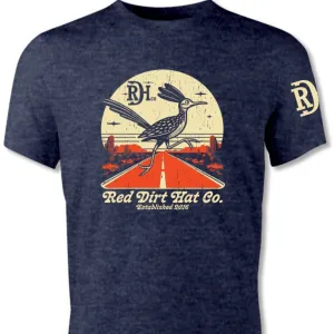 Red Dirt Hat Co. "Cuckoo" Graphic T-Shirt in Navy Breathable Stretch Fit