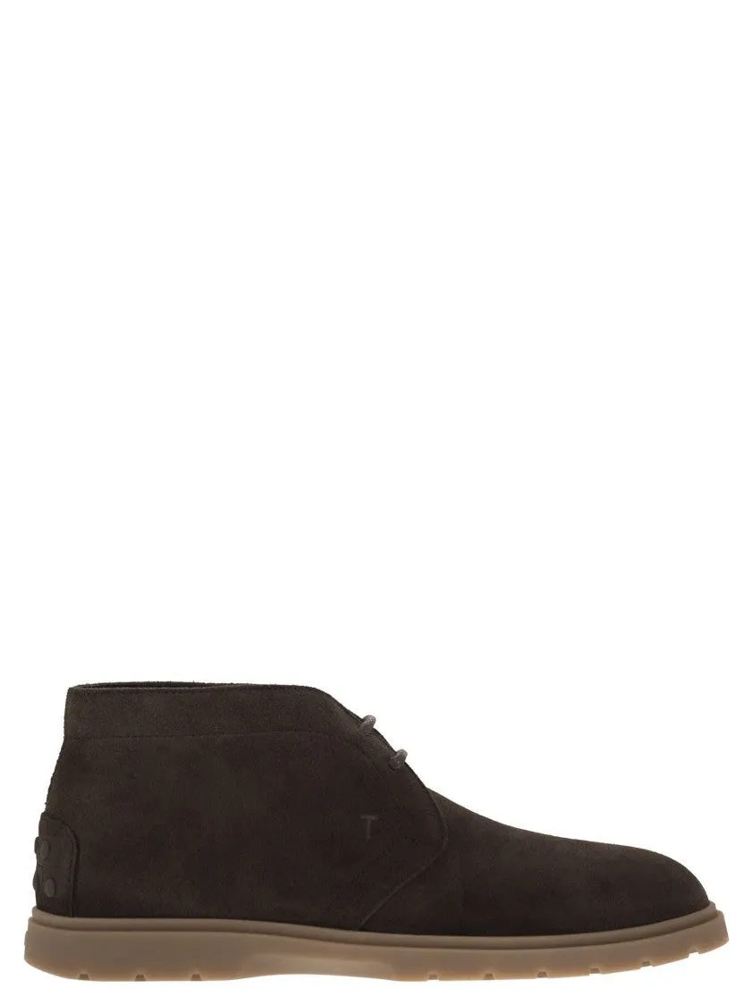 Yacht Party Trendy Office Rich Suede Ankle Boots With Embossed Monogram