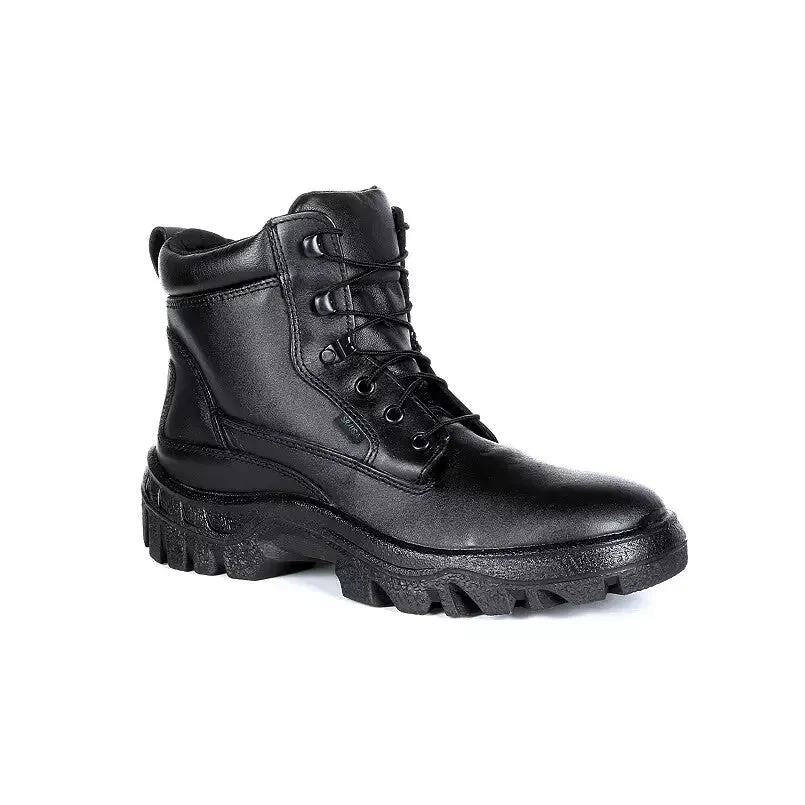 Clean Edge Quick Change Rocky TMC FQ0005019 Men's 9 Black Leather Safety Toe Public Service Boots Rock61