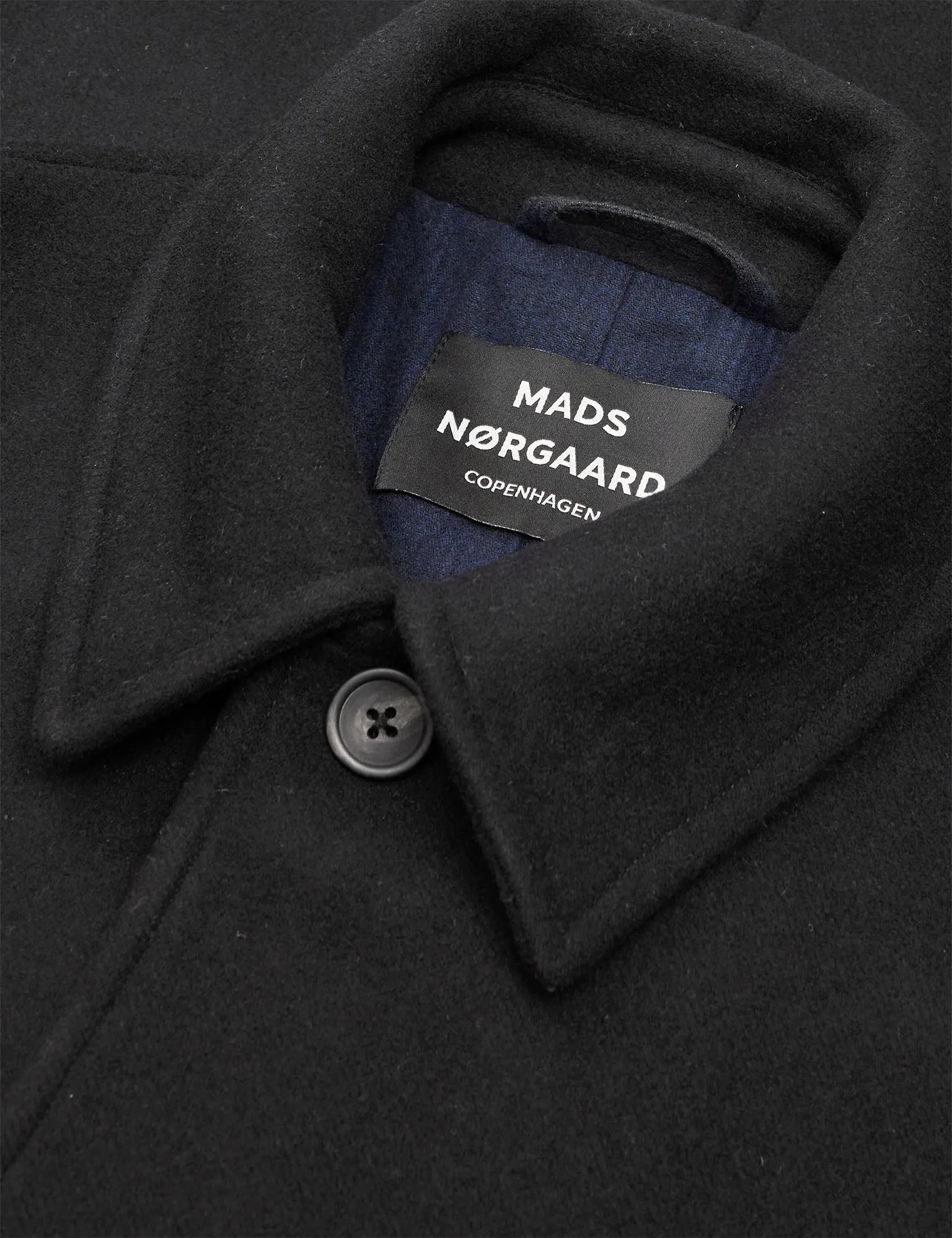 Compact Wool Curtis Coat, Black City Layer Style