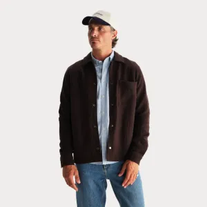 Romer Overshirt Heavy Crinkle Cotton (Dark Brown) Sleek Layer Look