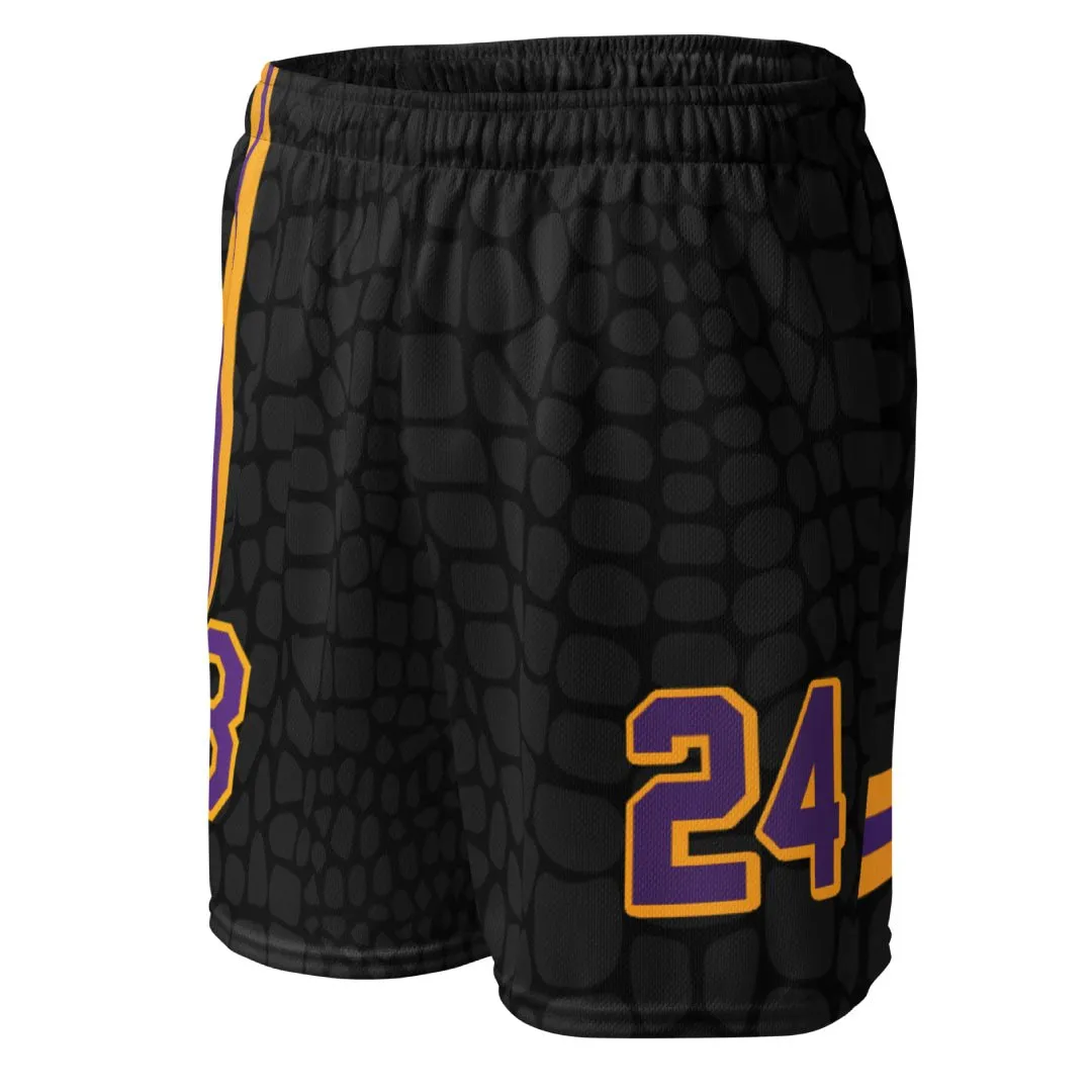 Light Wear Black Mamba "Domin8 24/7" Basketball Mesh Shorts