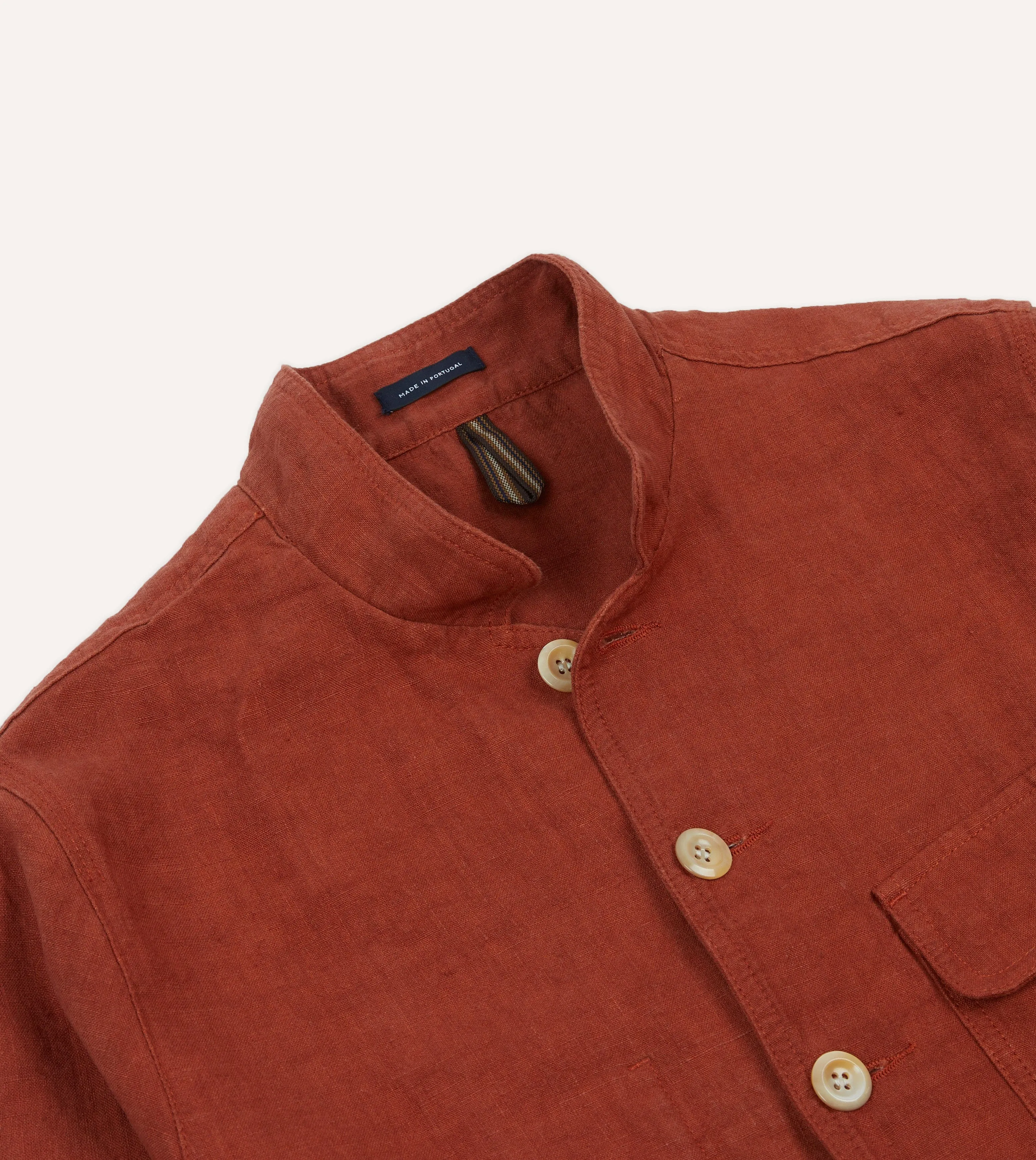 Rust Linen Forestiere Jacket Relaxed City Style Relaxed Layers