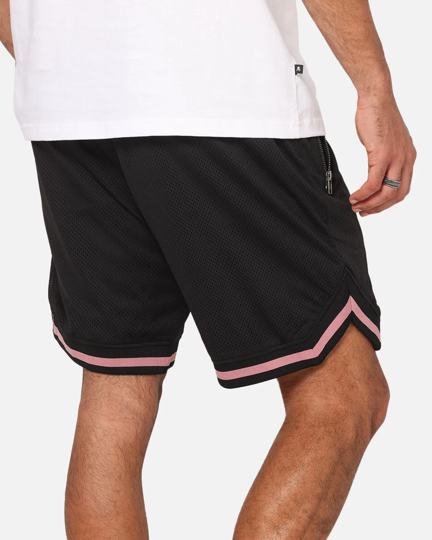Saint Morta Envogue Allstar Basketball Shorts Black/Pink Sustainable Manufacturing