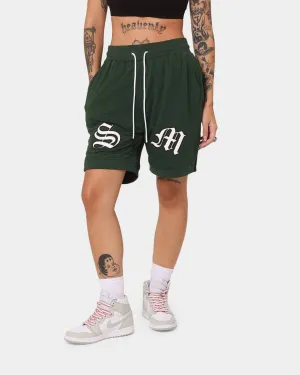 baseball uniform Easy Wear Saint Morta Graves Basketball Shorts Dark Green