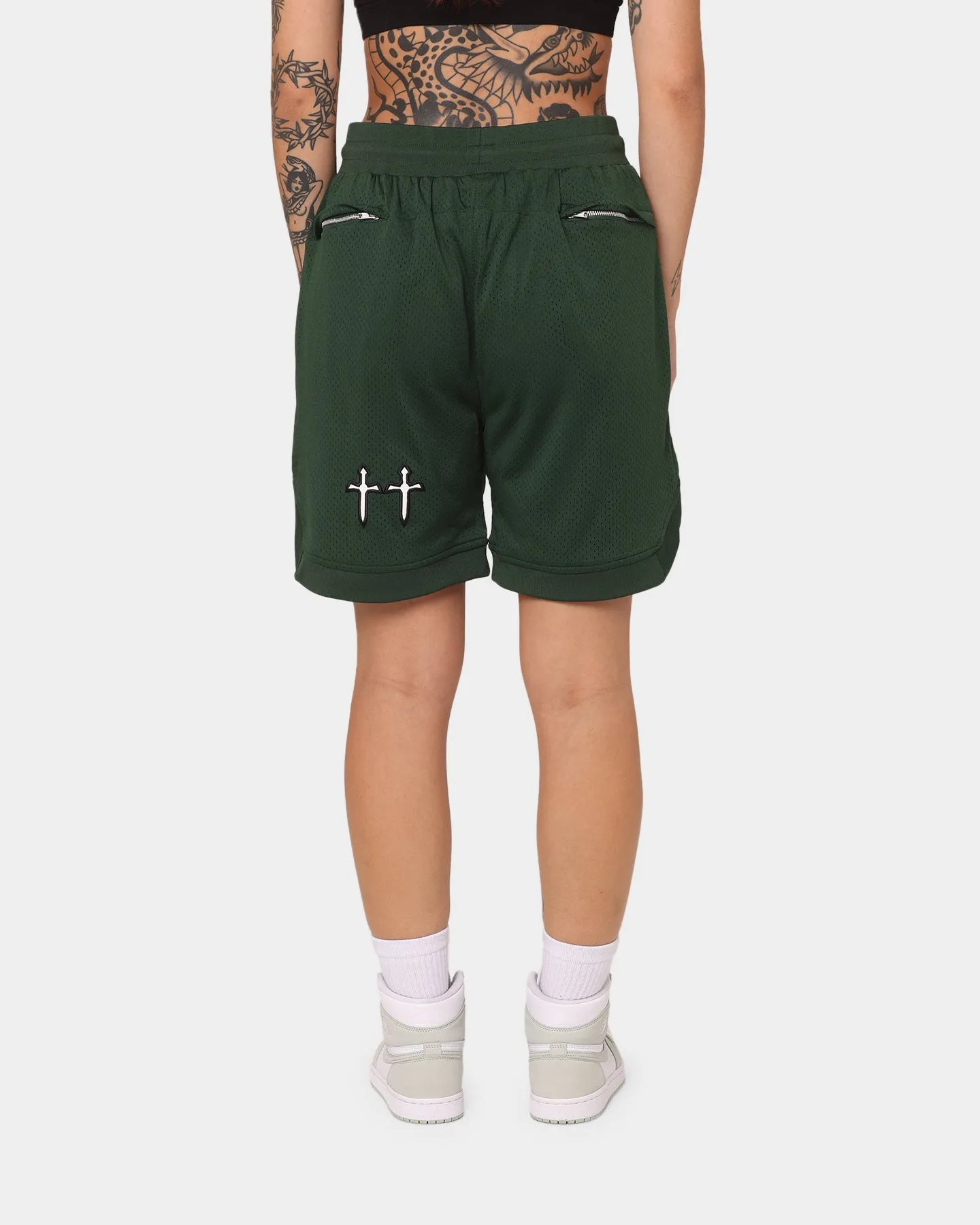 watch On The Go Saint Morta Graves Basketball Shorts Dark Green