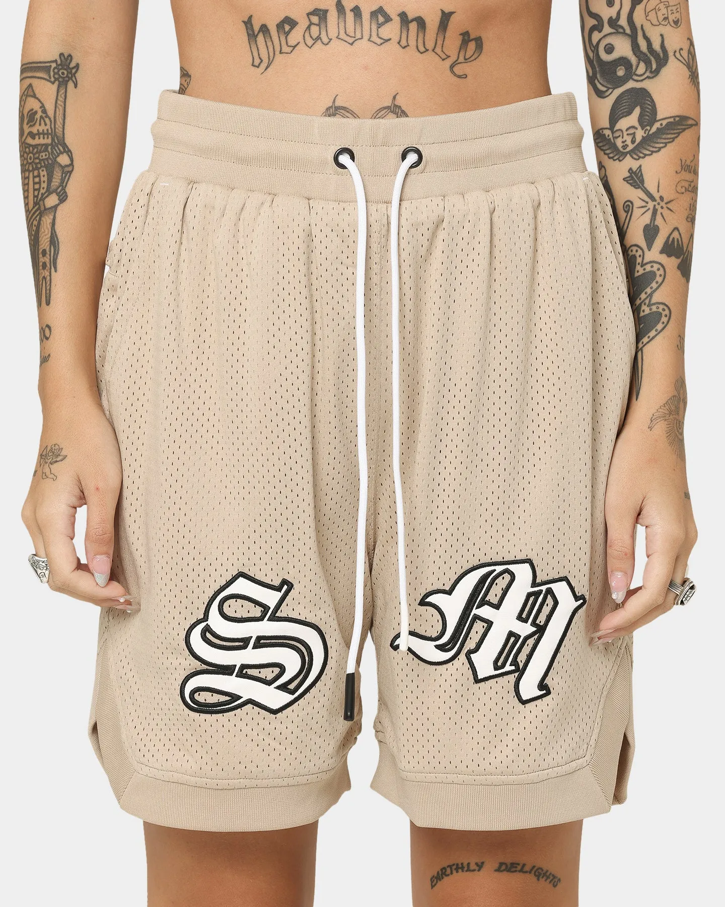 Saint Morta Graves Basketball Shorts Stone Crisp Texture