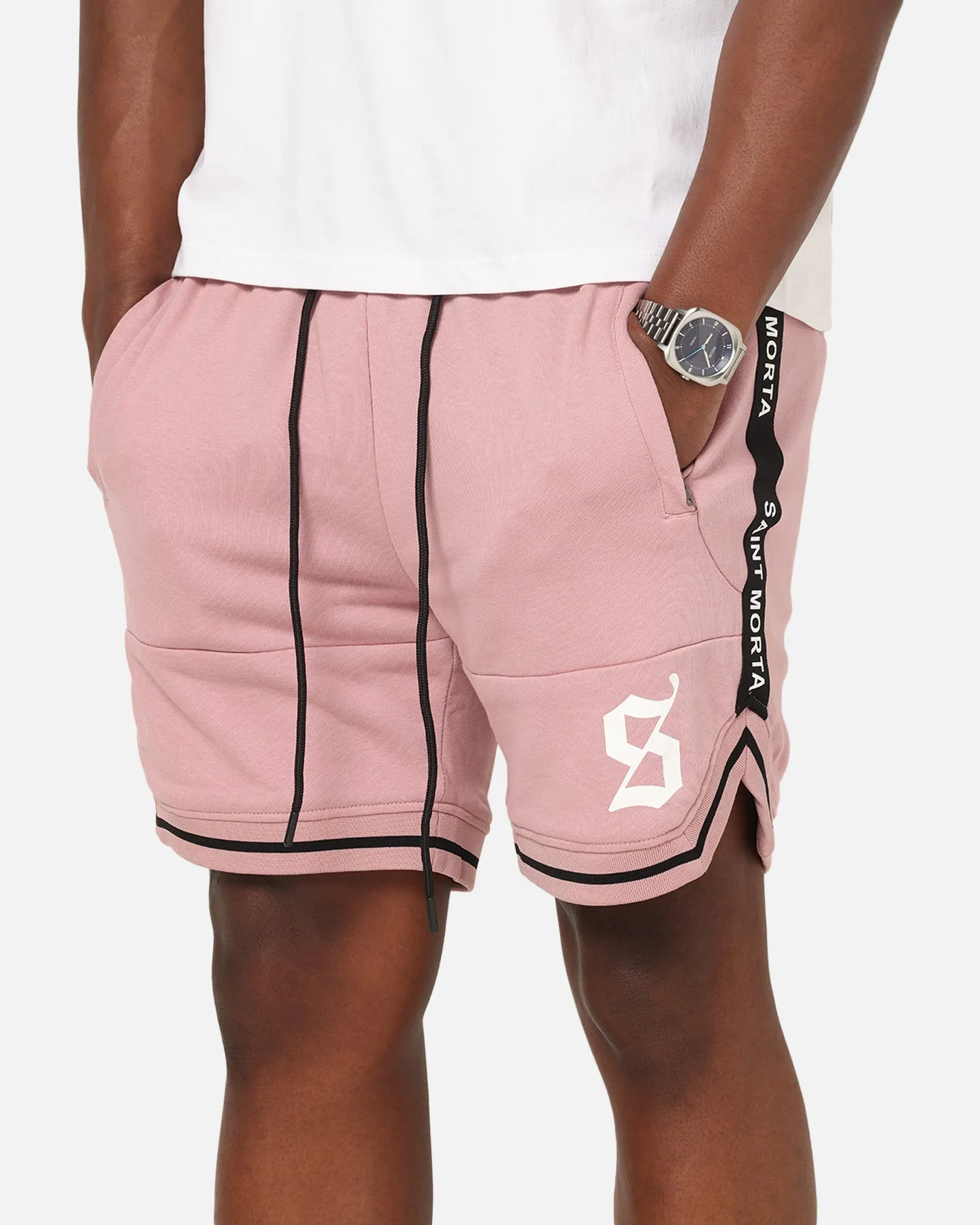 Denim shorts Saint Morta Icon X Fleece Shorts Dusty Pink