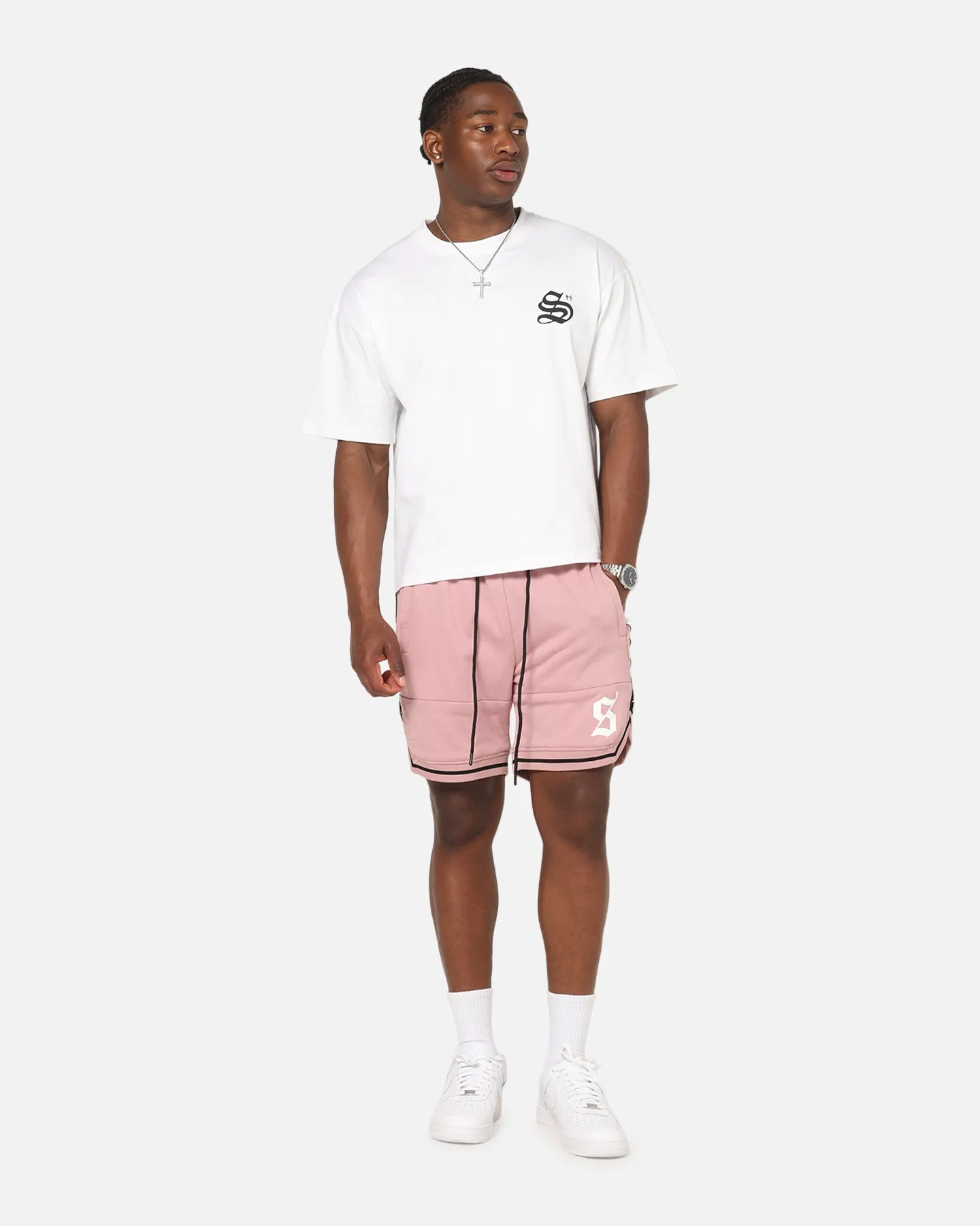 moisture - wicking Saint Morta Icon X Fleece Shorts Dusty Pink