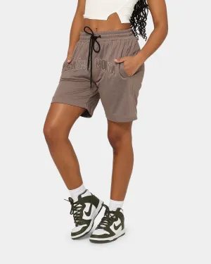 Saint Morta Kingdom Basketball Shorts Dark Brown Relaxed Fit Design