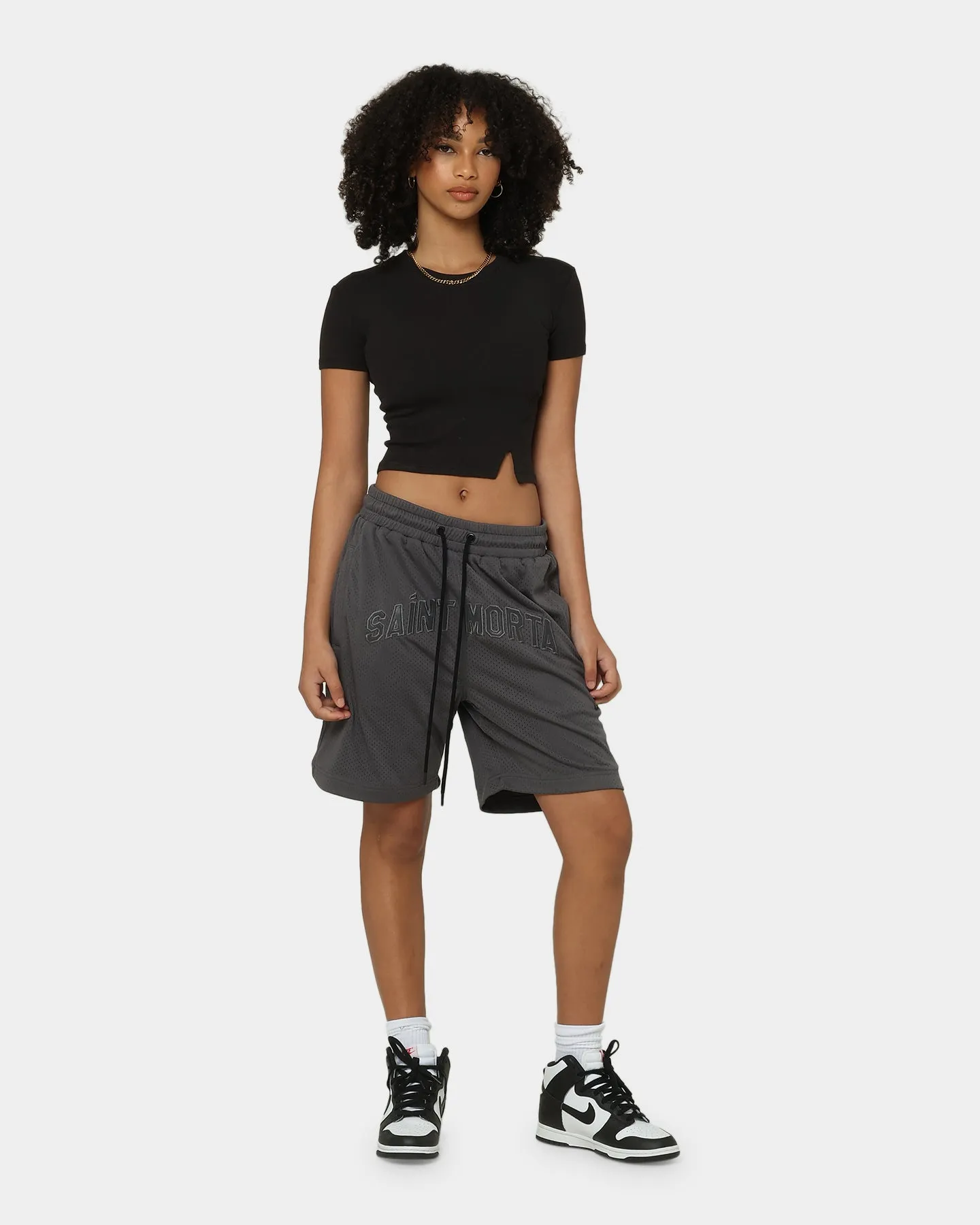 Saint Morta Kingdom Basketball Shorts Dark Grey Sustainable Fit Freedom