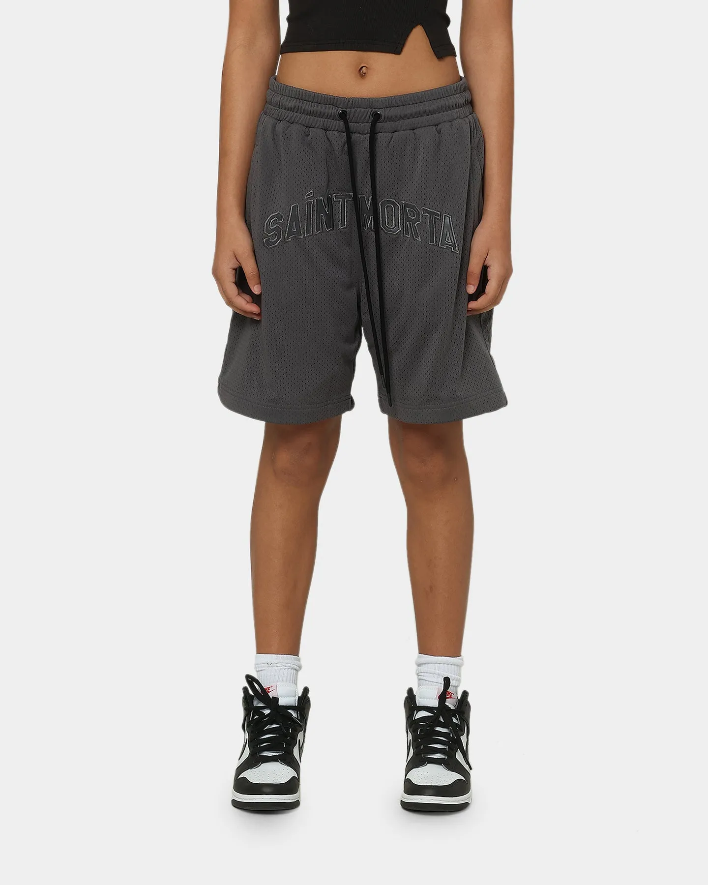Saint Morta Kingdom Basketball Shorts Dark Grey Eco Friendly Material