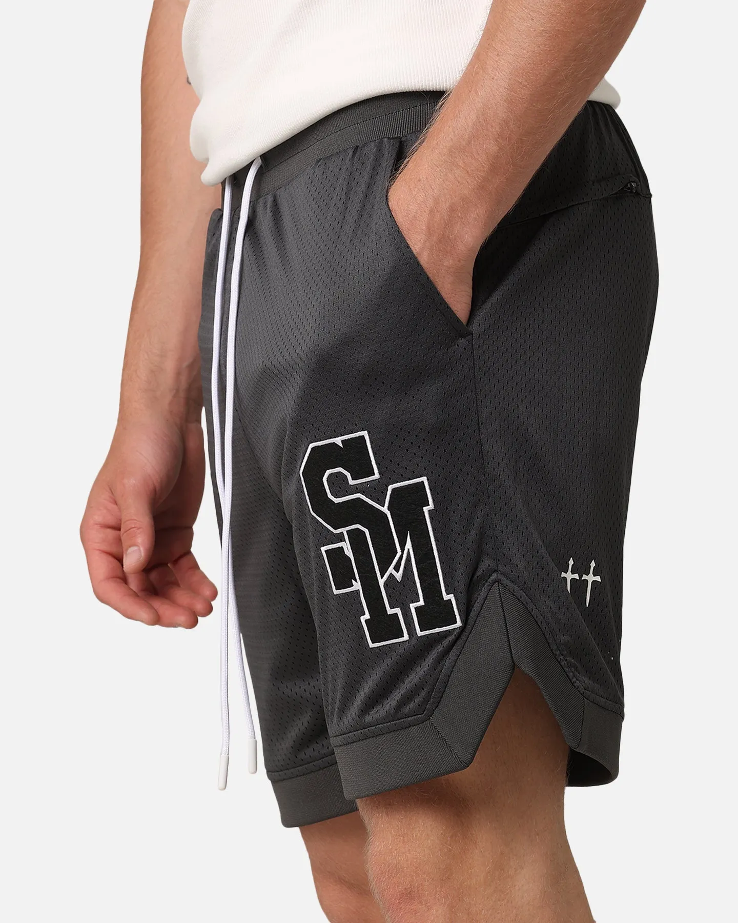Elastic Comfort Breeze Stretch Saint Morta La Rambla Basketball Shorts Grey