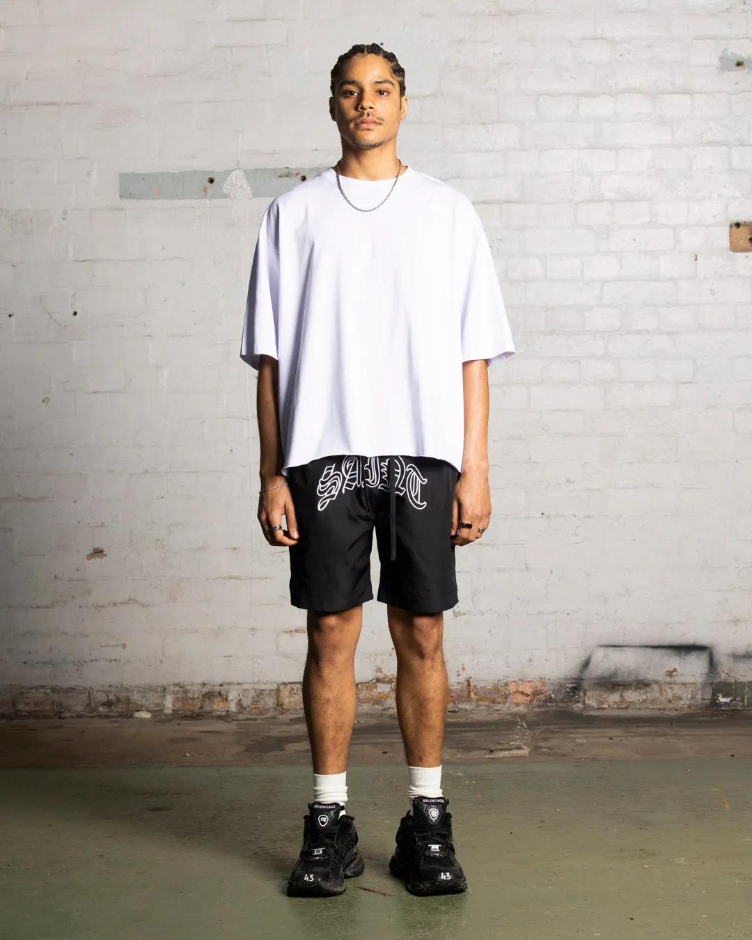 Saint Morta Lucius Basketball Shorts Black Noise Free Operation Design