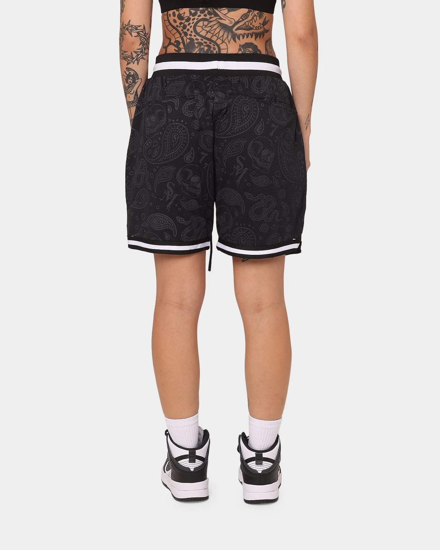 Saint Morta Paisley Olympus Ball Shorts Black/Black Ergonomic Contour Shape skin friendly