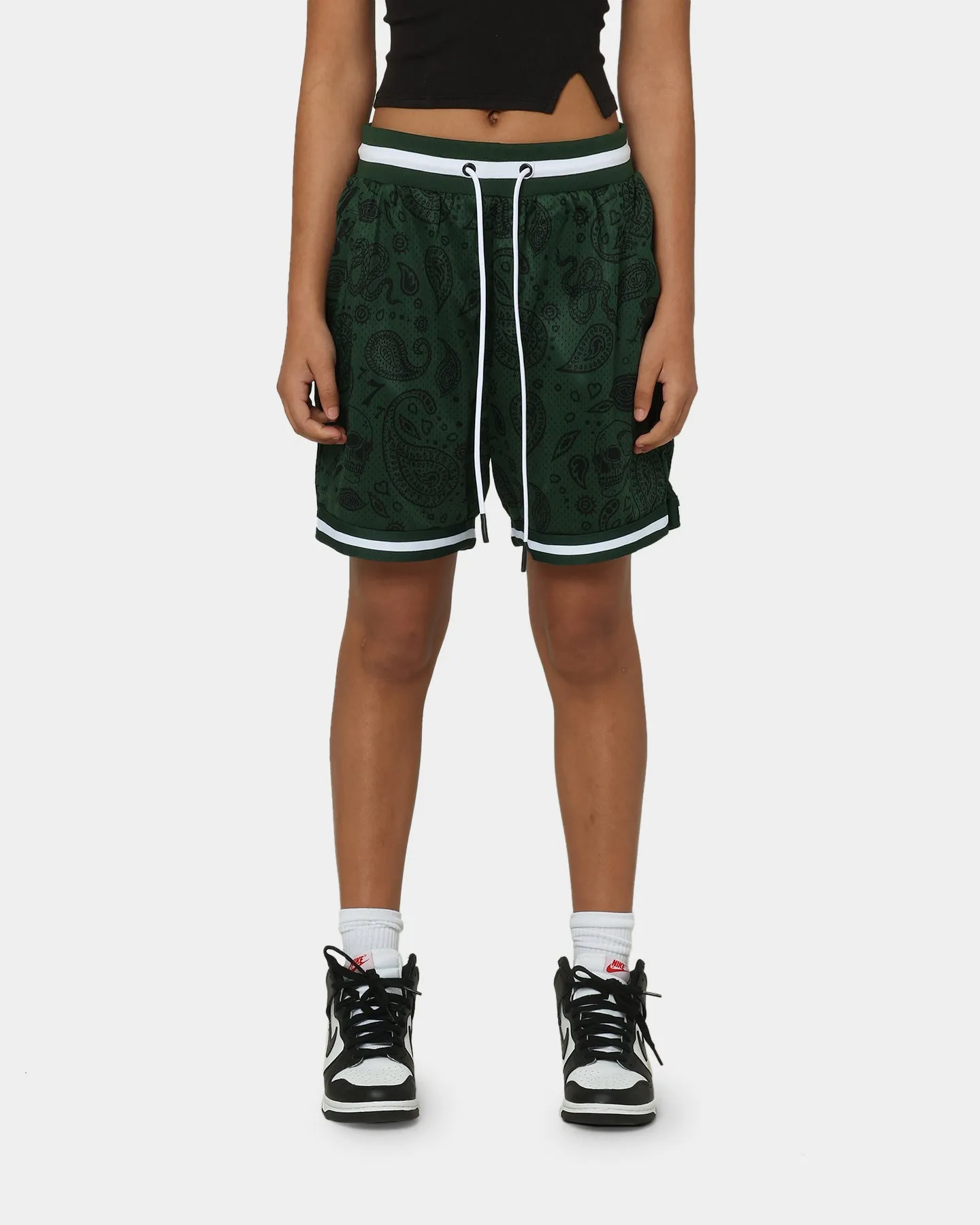 Saint Morta Paisley Olympus Ball Shorts Green/White Side Pockets