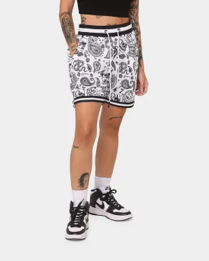 Multi Directional Flex Zones low waisted Saint Morta Paisley Olympus Ball Shorts White/Black