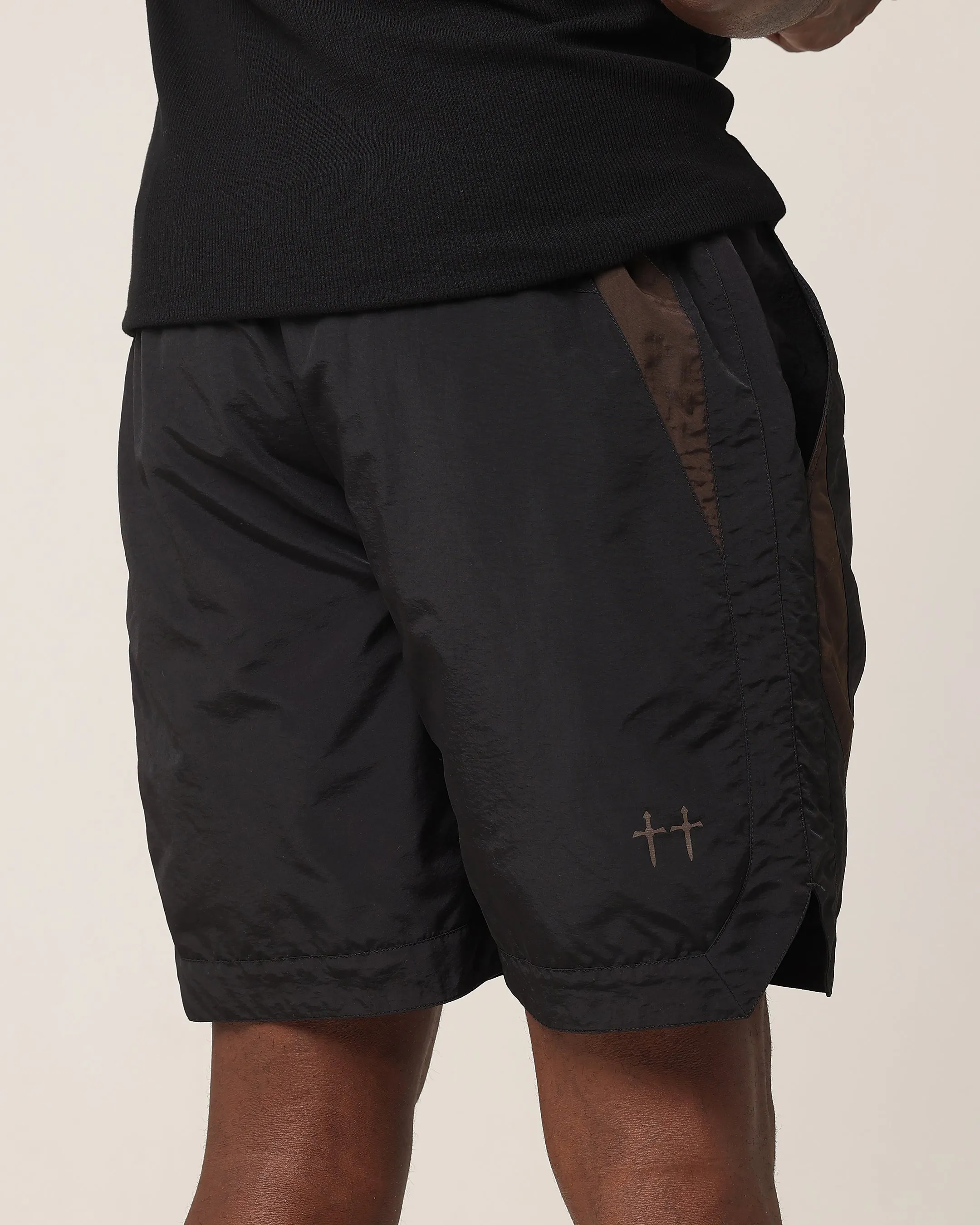 Saint Morta Rage Nylon Shorts Black/Brown Anti Static Fabric