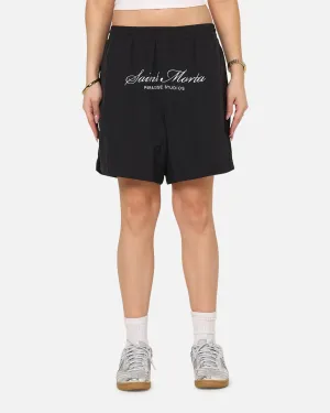 Saint Morta Saint Studios Logo Nylon Shorts Black Bold colors