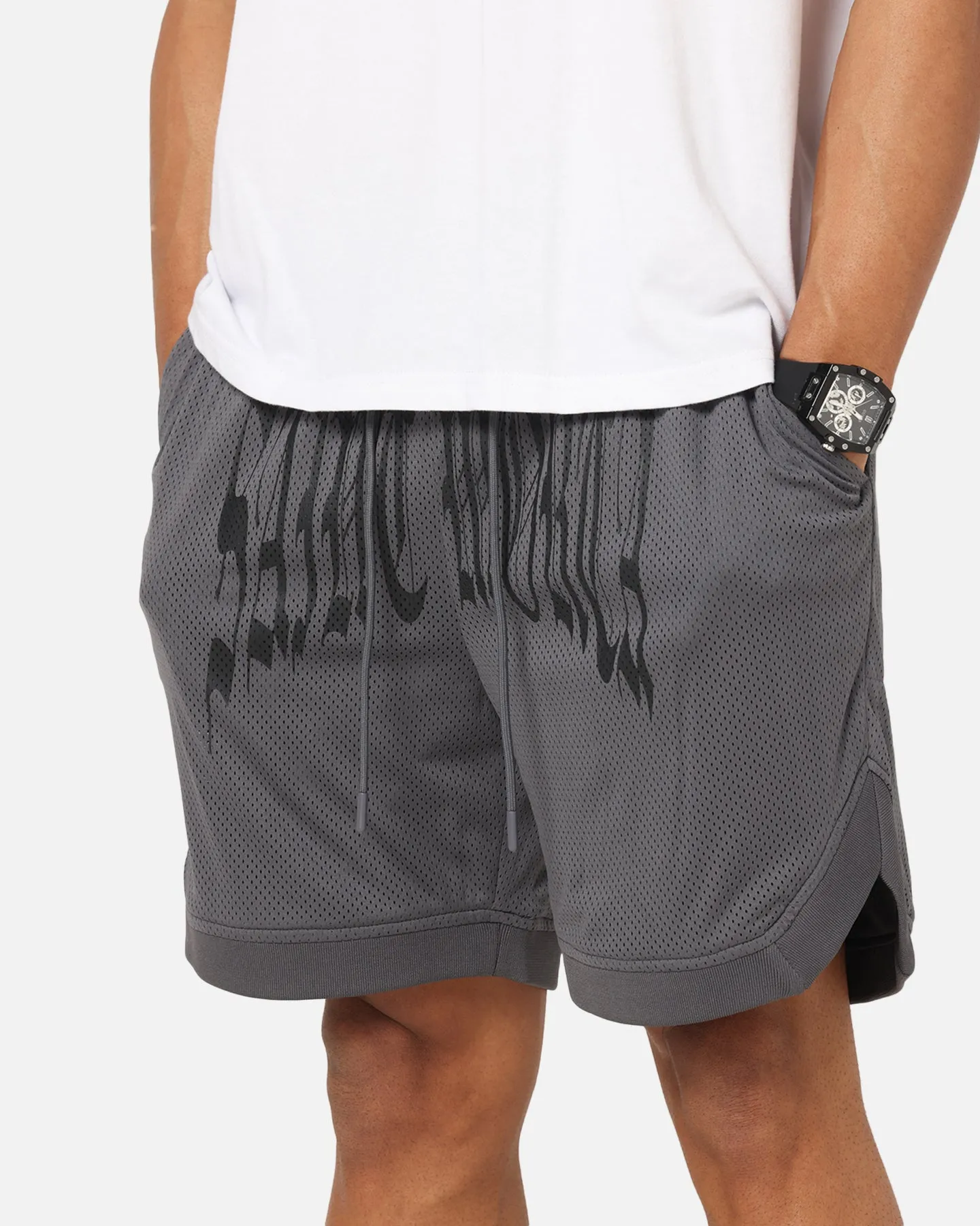 Hygienic Antimicrobial Layer Beach Vacation Saint Morta Vill Park Mesh Shorts Vintage Black
