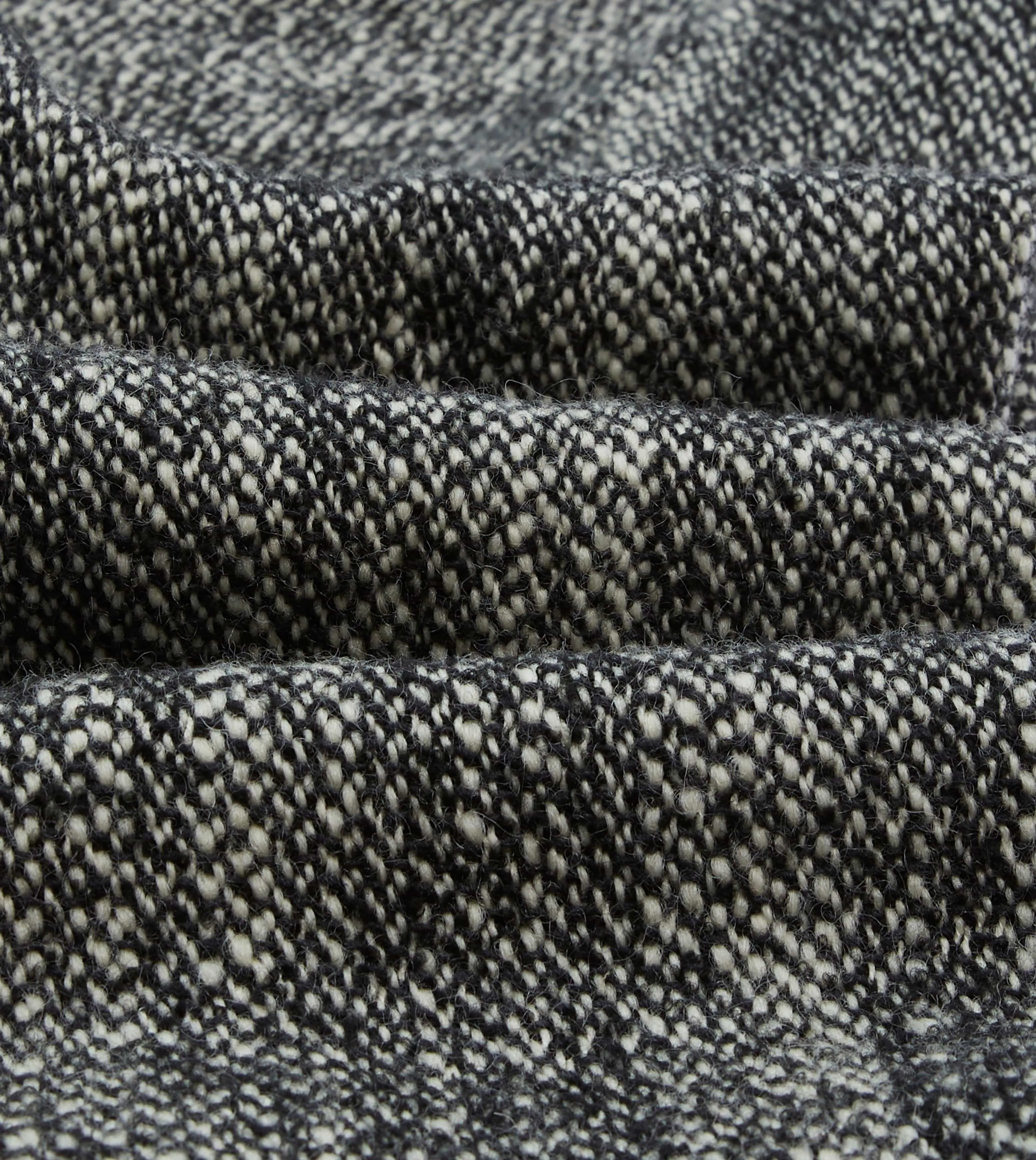 Salt and Pepper Wool Raglan Coat Touchscreen Compatible Cuffs