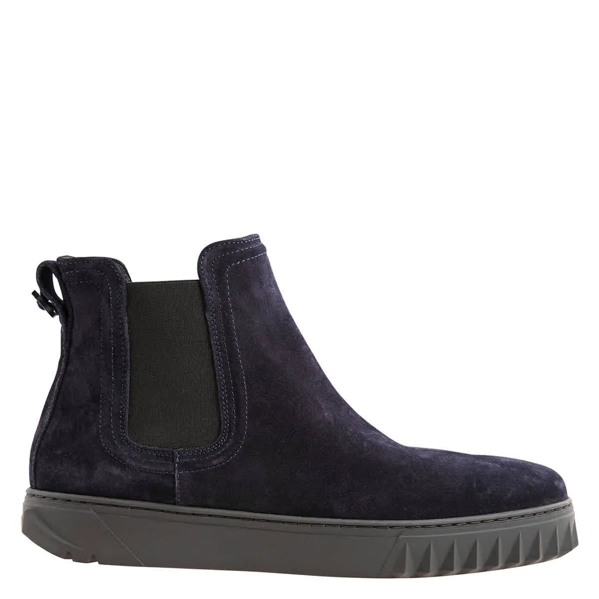 Salvatore Ferragamo Chelsea Suede Boots Cross Building Elegant Shoes