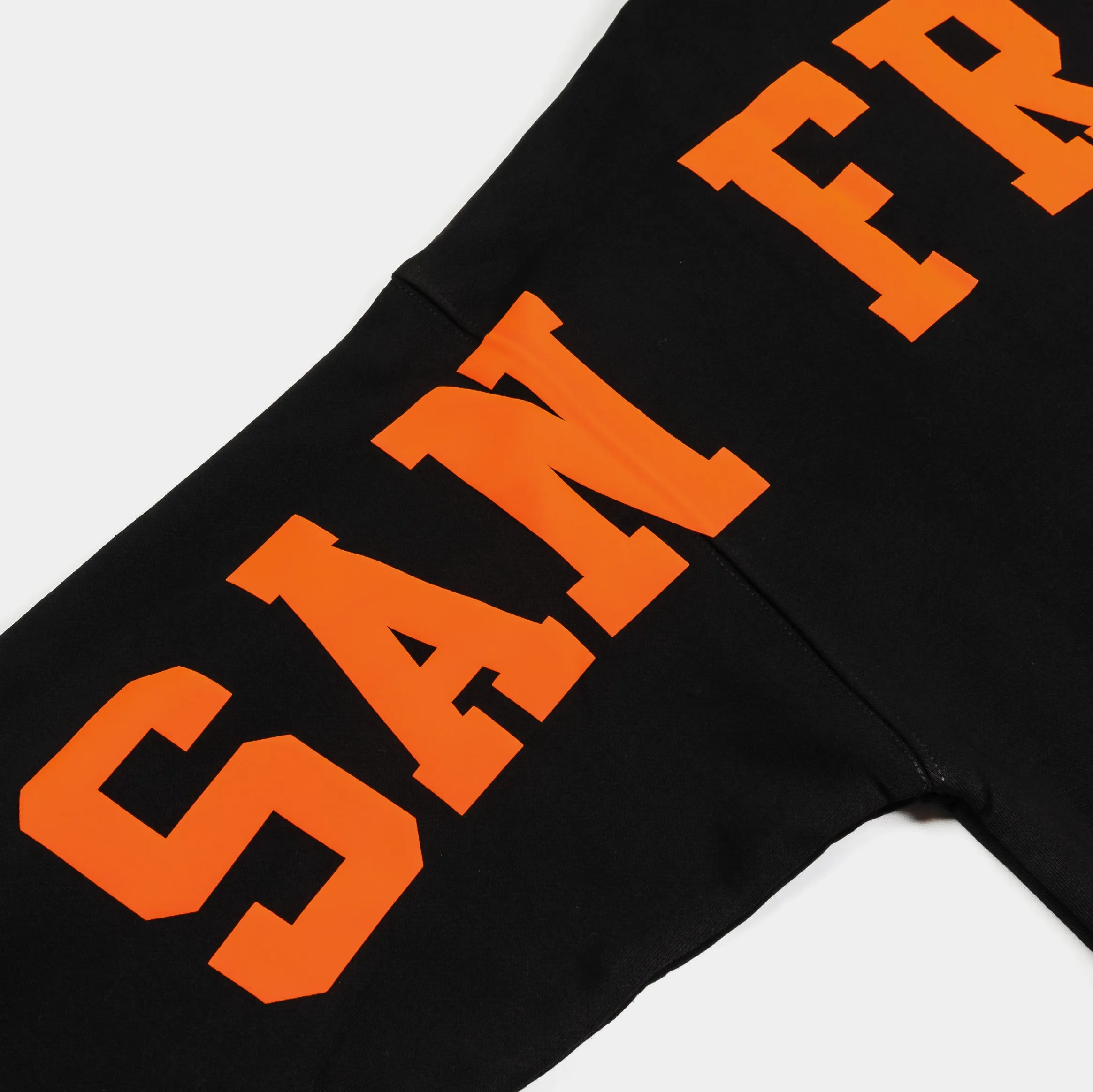 San Francisco Giants Drop Shoulder Pullover Mens Hoodie (Black/Orange) Essential Sporty Timeless Minimal