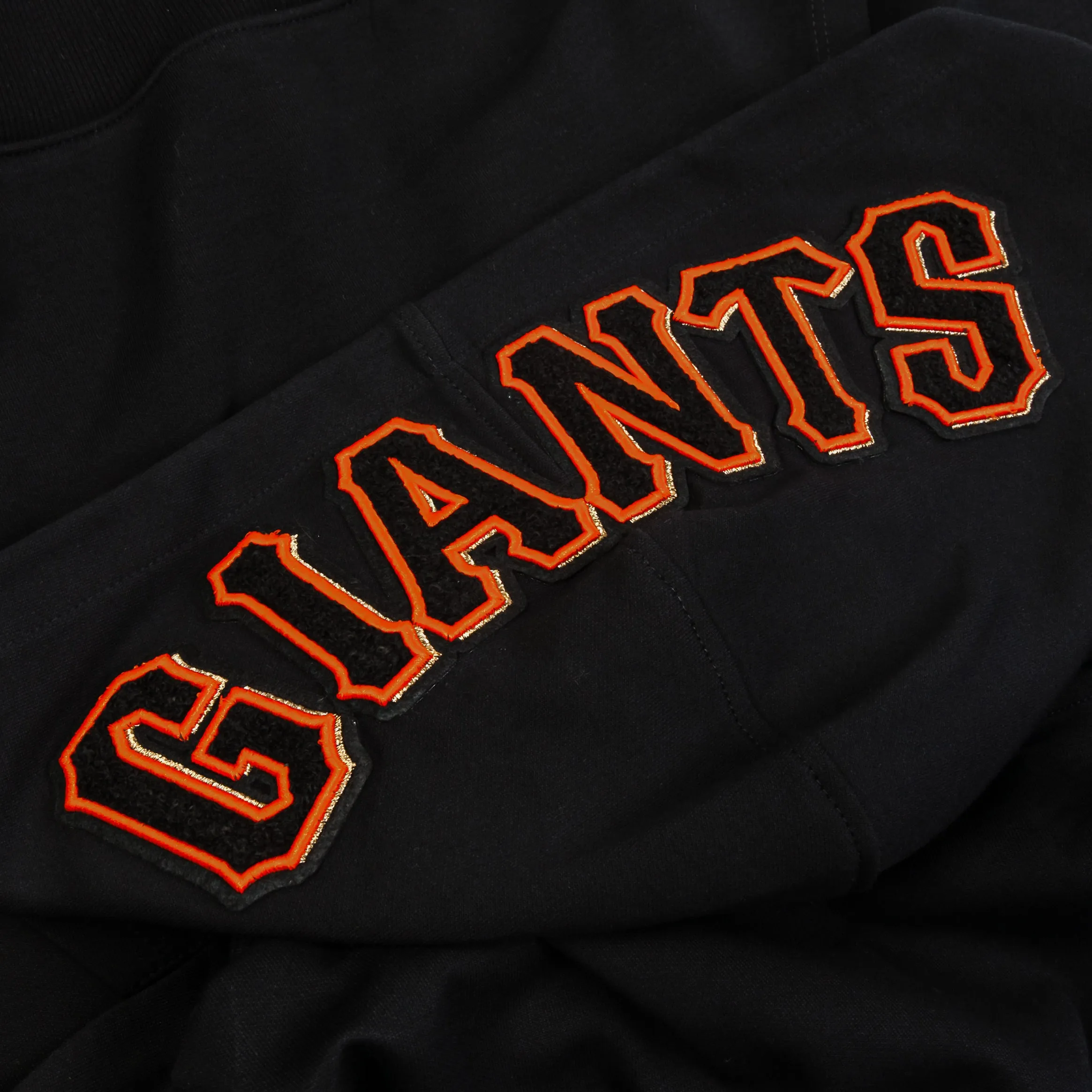 San Francisco Giants Pullover Mens Hoodie (Black/Orange) Hiking Suitable
