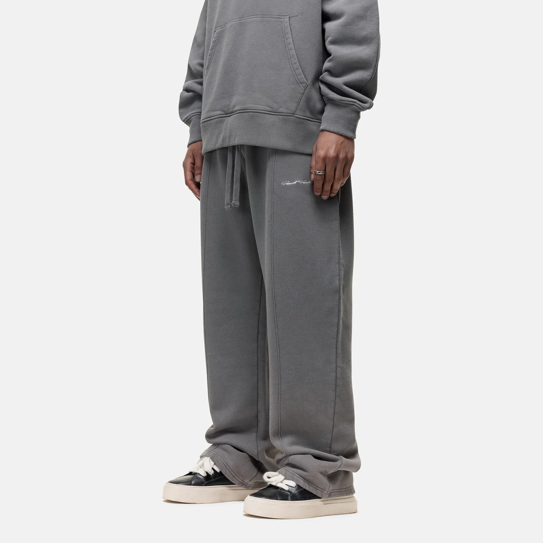 Scribble Washed Grey Joggers Full Coverage Simple Comfort Wear
