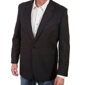 Comfort Fit Compact packaging Scully Men's Traditional Western Blazer in Black