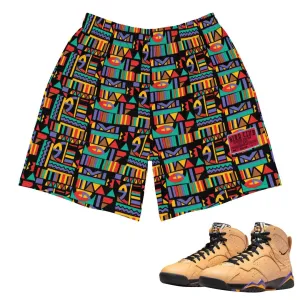 Temperature Regulating Material Retro 7 Afrobeats Air Raid Shorts