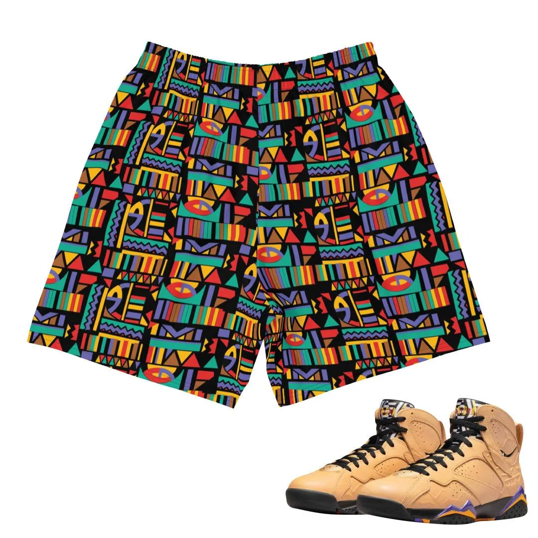 Retro 7 Afrobeats Air Raid Shorts Light Fabric