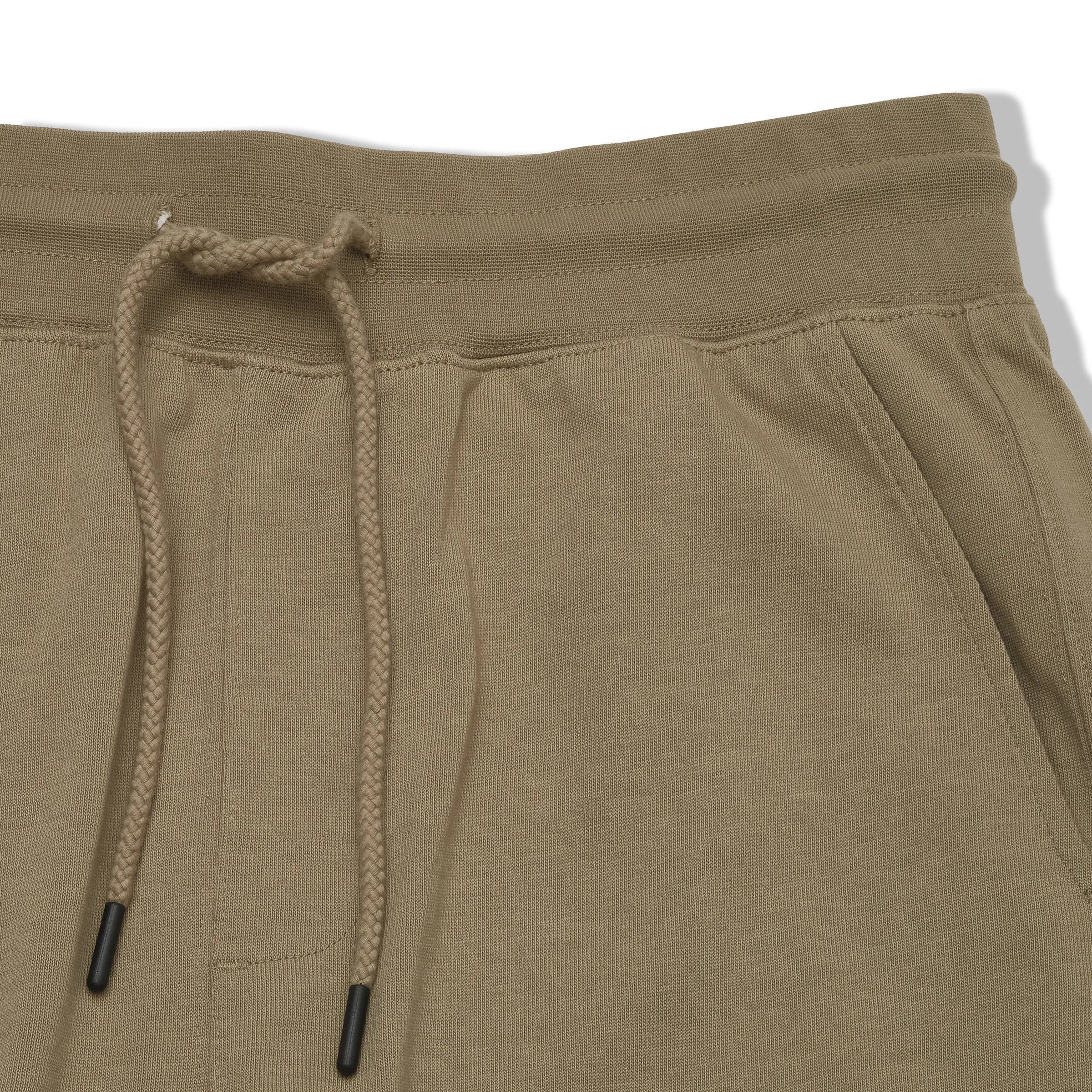 Casual Layer Elevated Jersey Draw Cord Shorts 8" - Olive