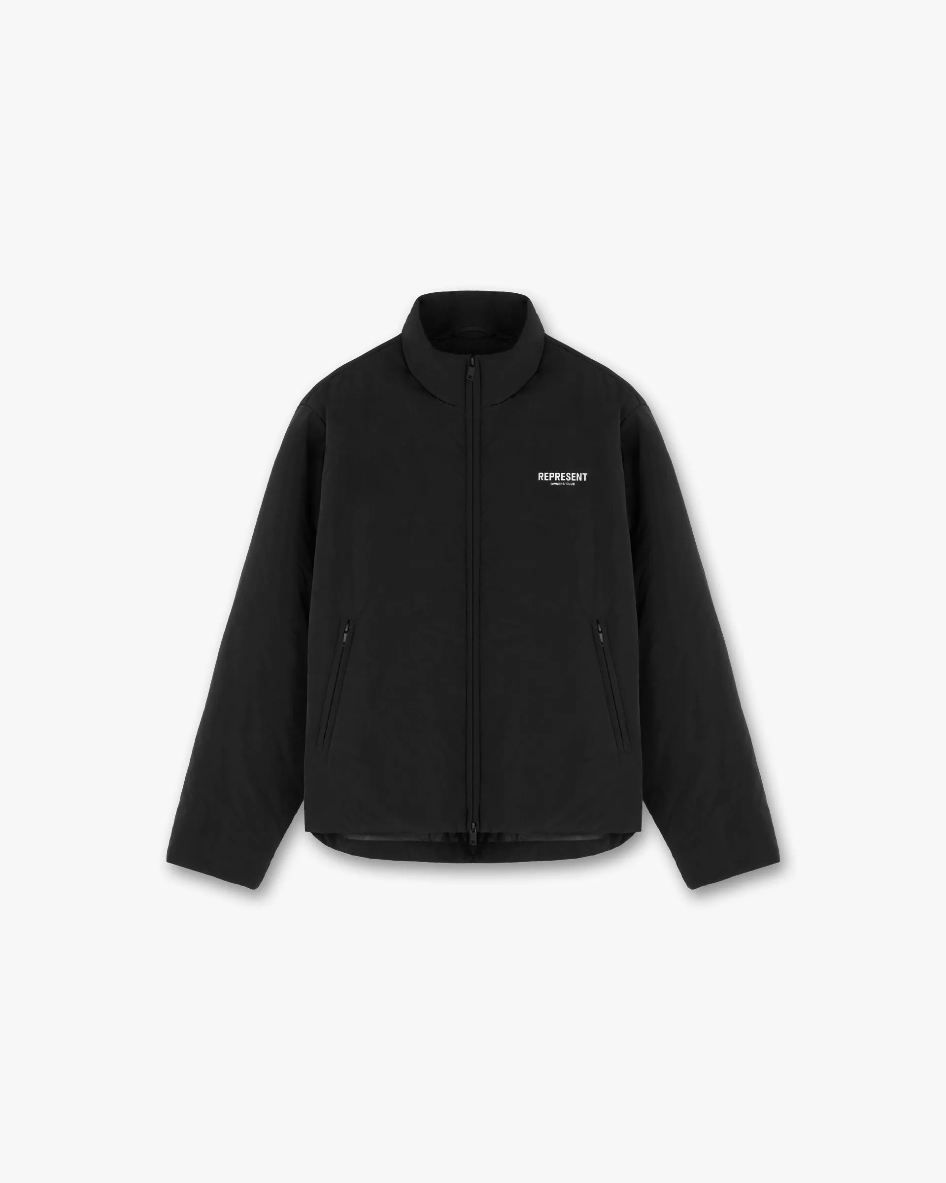 Fray Resistant Edges Represent Owners Club Wadded Jacket - Black