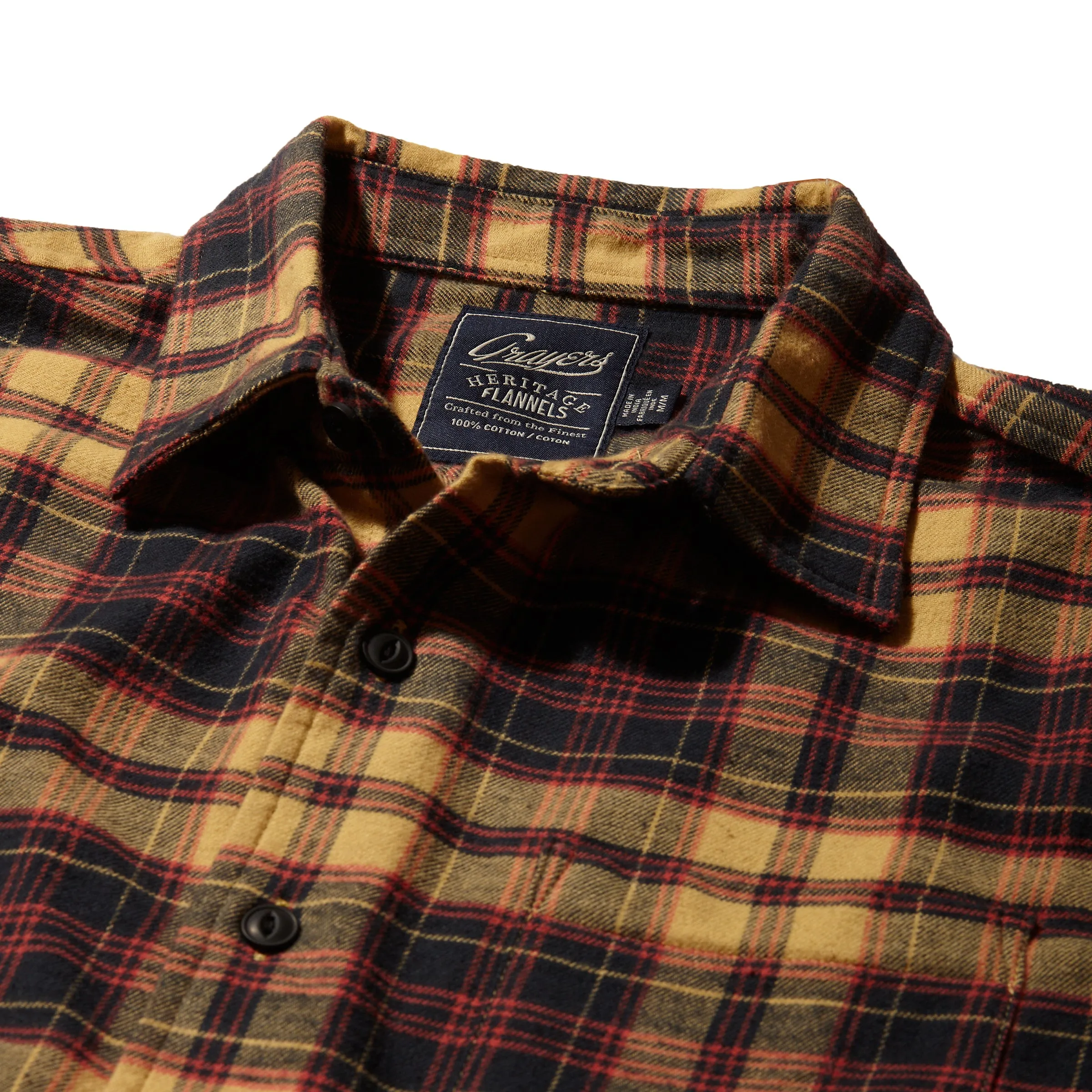 Micro Perforated Fabric Easy Layer Shady Grove Stretch Flannel Shirt - Navy Red Ecru