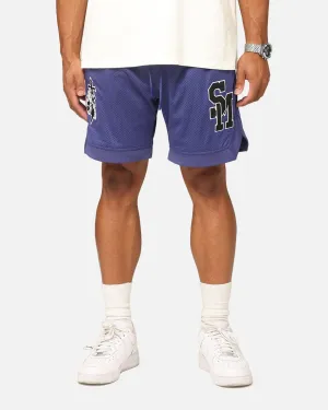 Effortless Motion Saint Morta La Rambla Basketball Shorts Purple