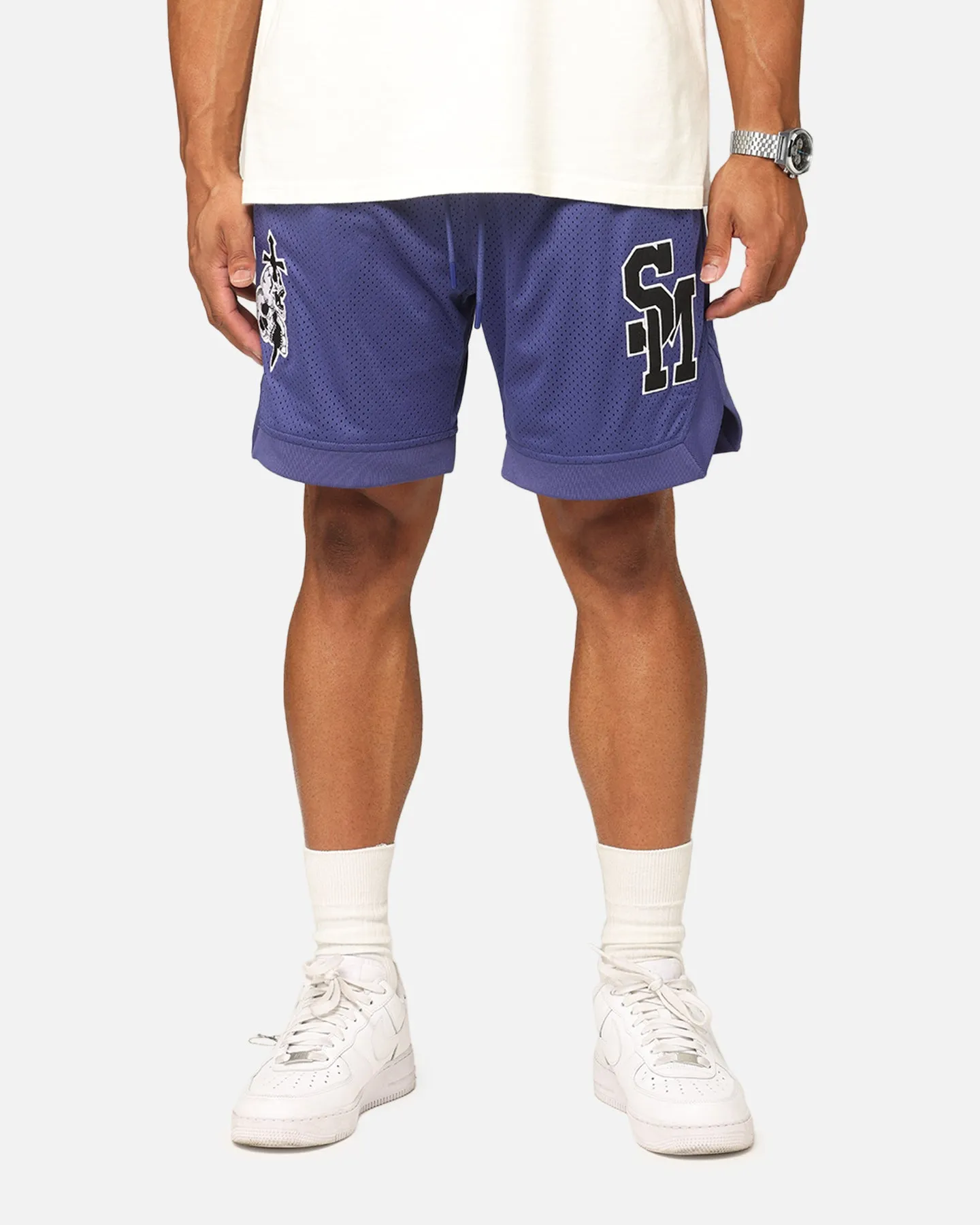 Effortless Motion Saint Morta La Rambla Basketball Shorts Purple