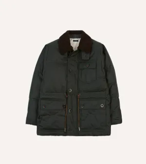 Green Waxed Cotton Expedition Parka Crisp Weather Fit Daily Commute