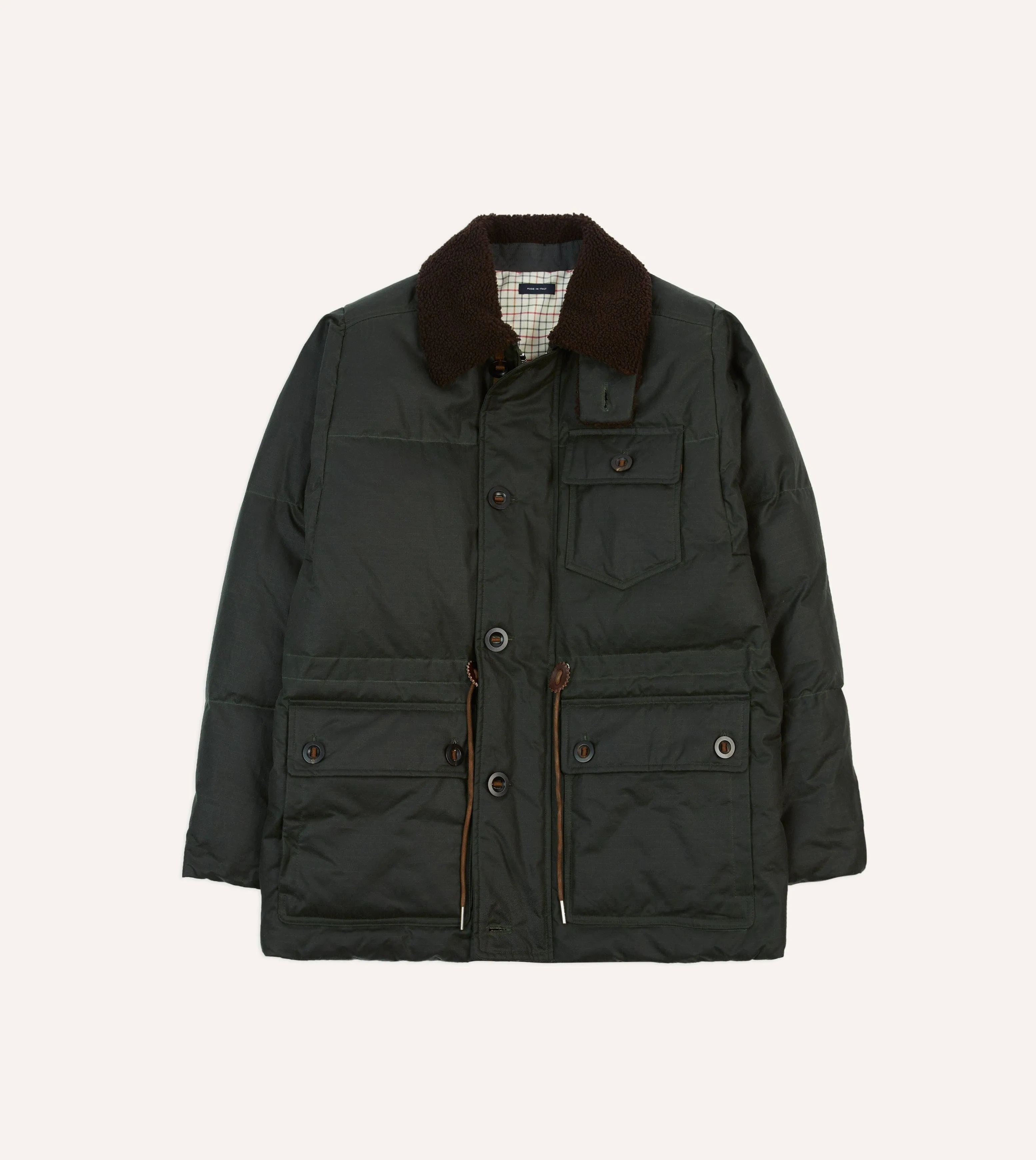 Green Waxed Cotton Expedition Parka Crisp Weather Fit Daily Commute