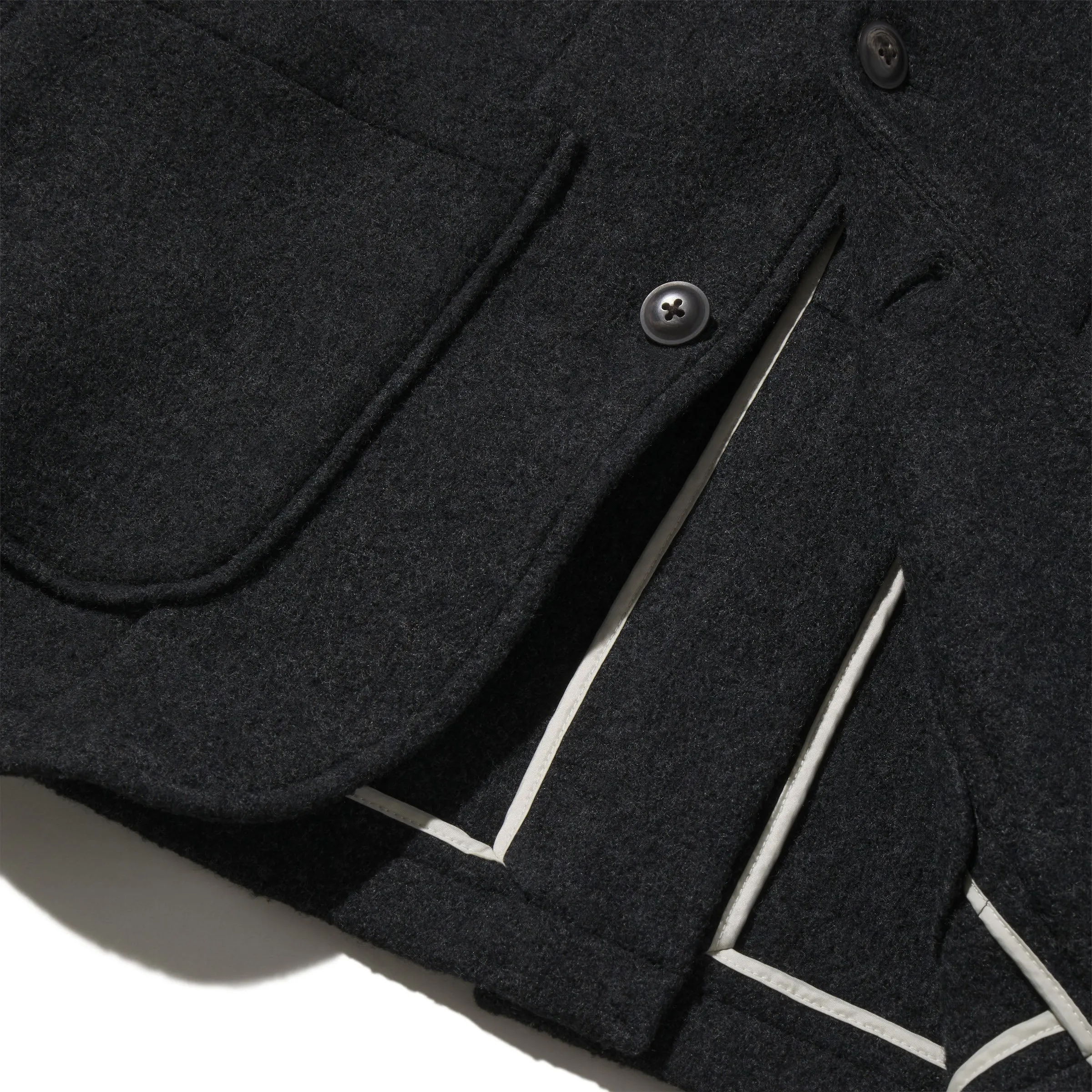 Burnham Knitted Wool Blazer - Charcoal Bold Statement