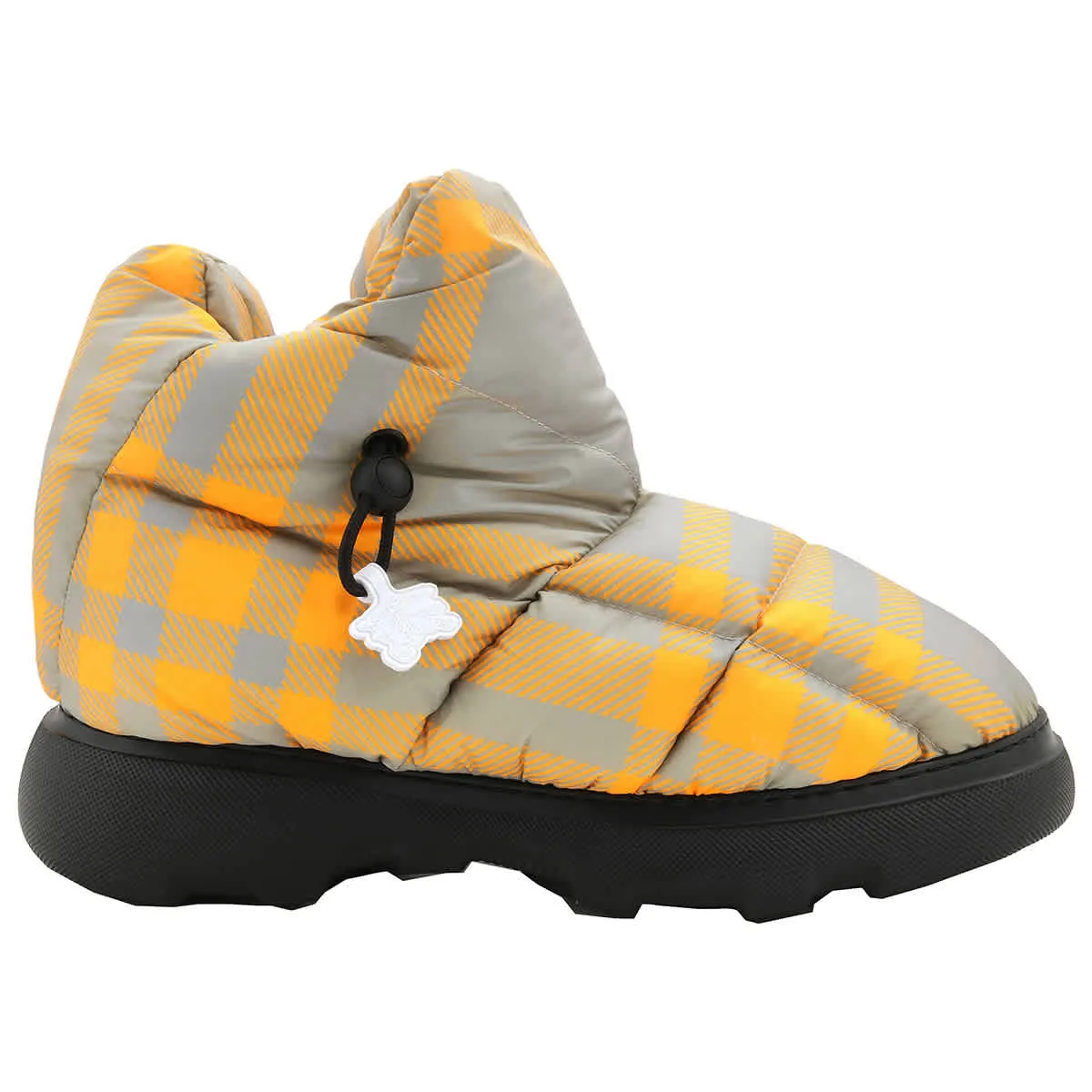 Look Good Burberry Check Drawstring Pillow Padded Ankle Boots
