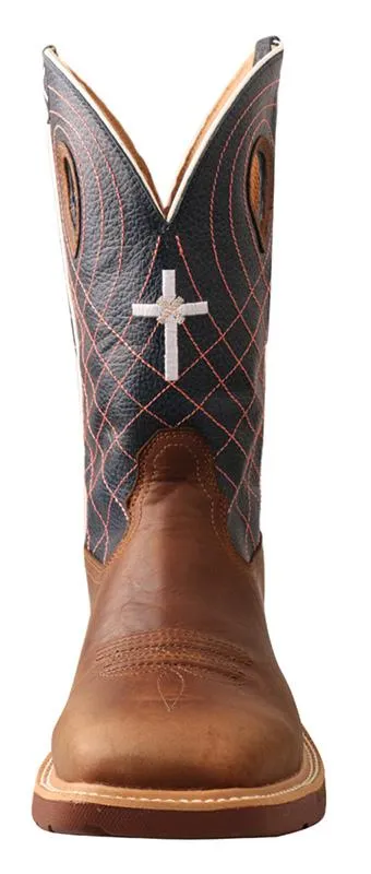 Twisted X Men's 12" Alloy Toe Western Work Boot with Cellstretch Everyday Comfort