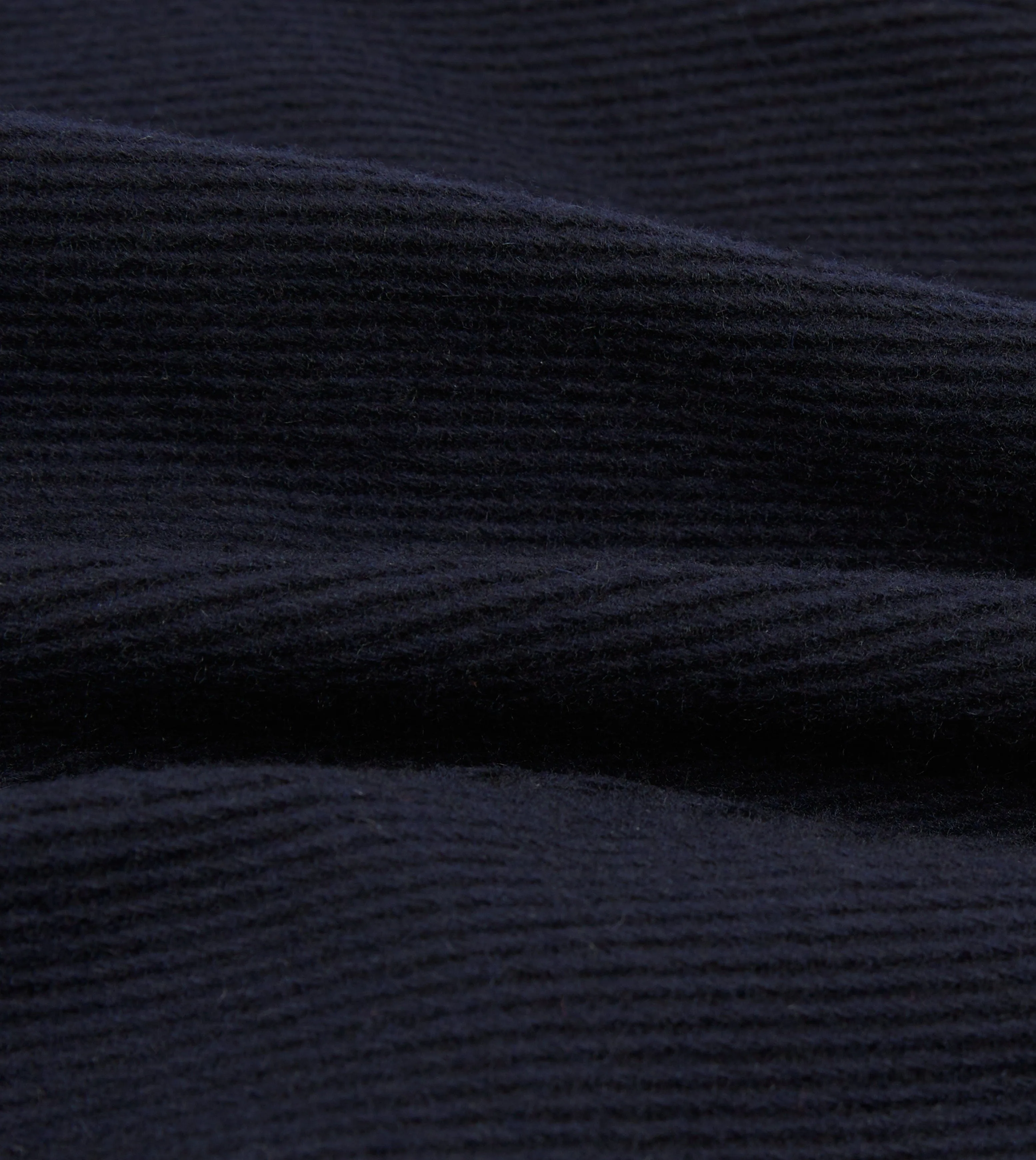 Navy Wool Five-Pocket Chore Jacket Soft Interior Brushing Double Layered Hood