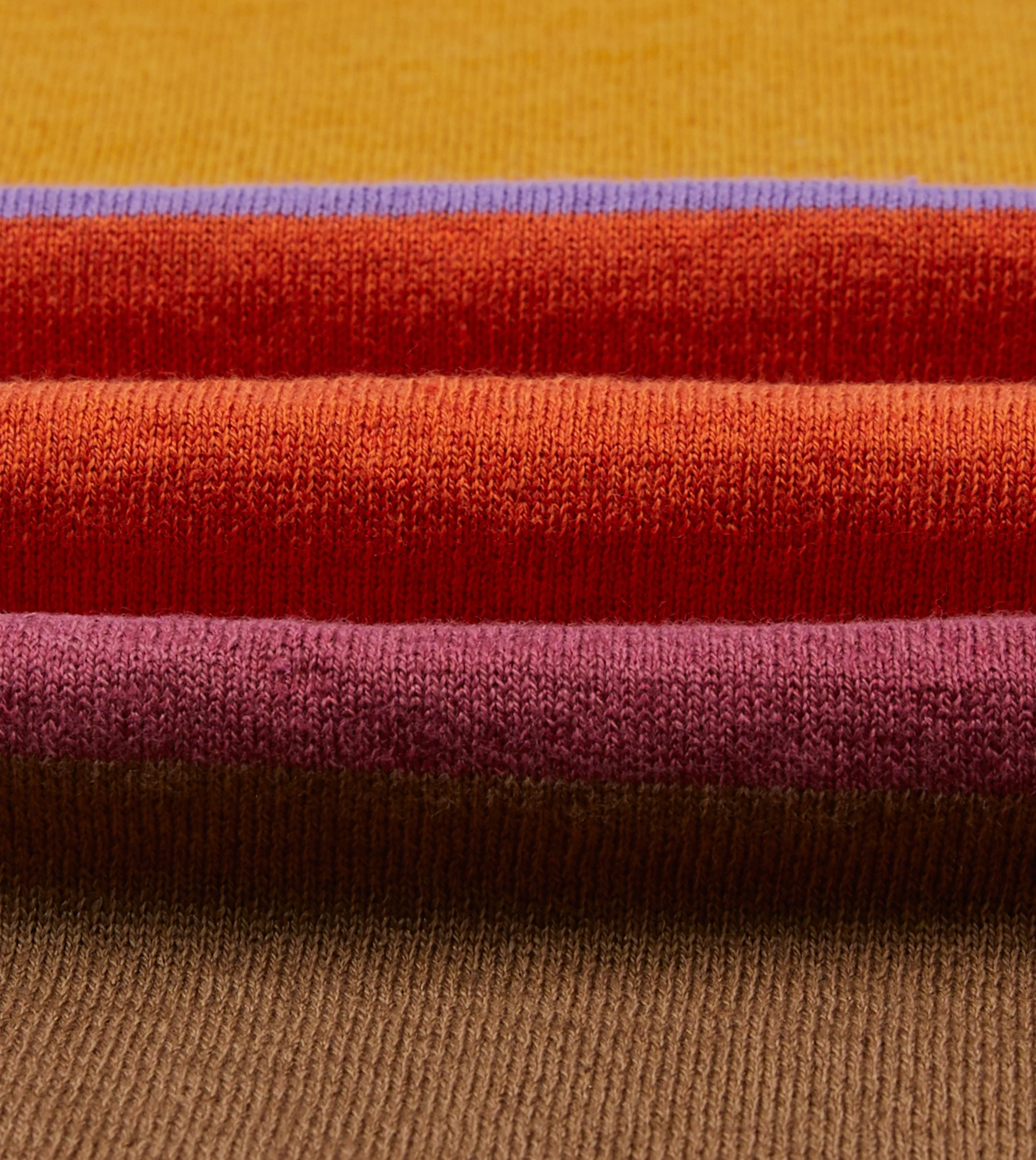 Orange, Brown and Purple Linen Cotton Knitted Rugby Shirt Daily Favorite Trendy Casual Wear