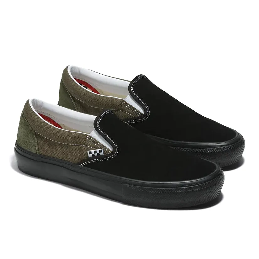 Vans - Skate Slip-On (Black/Grape Leaf) Subtle colors Sport Look