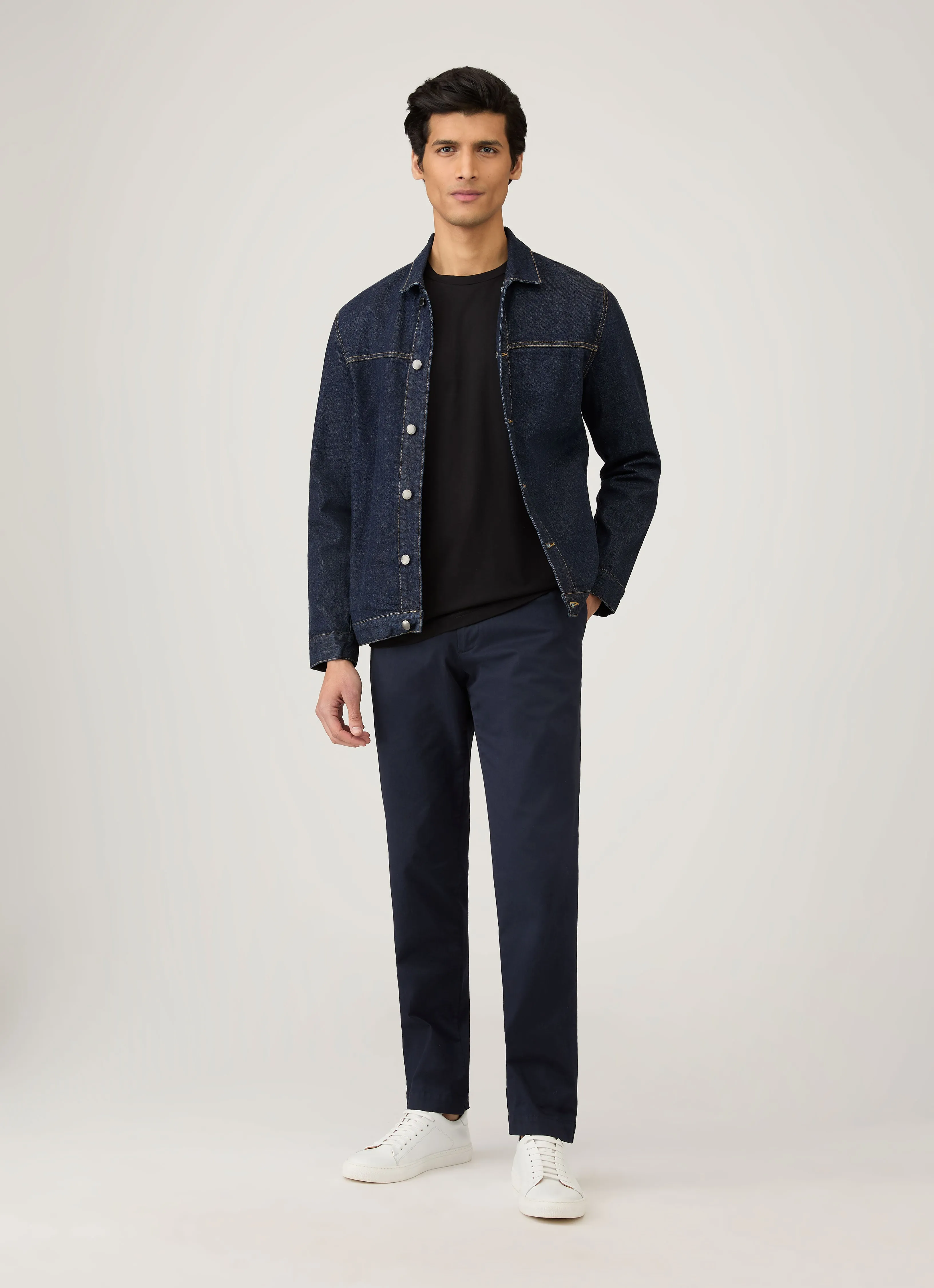 Men's Long Sleeve Riviera T-shirt in Black Floral freshness