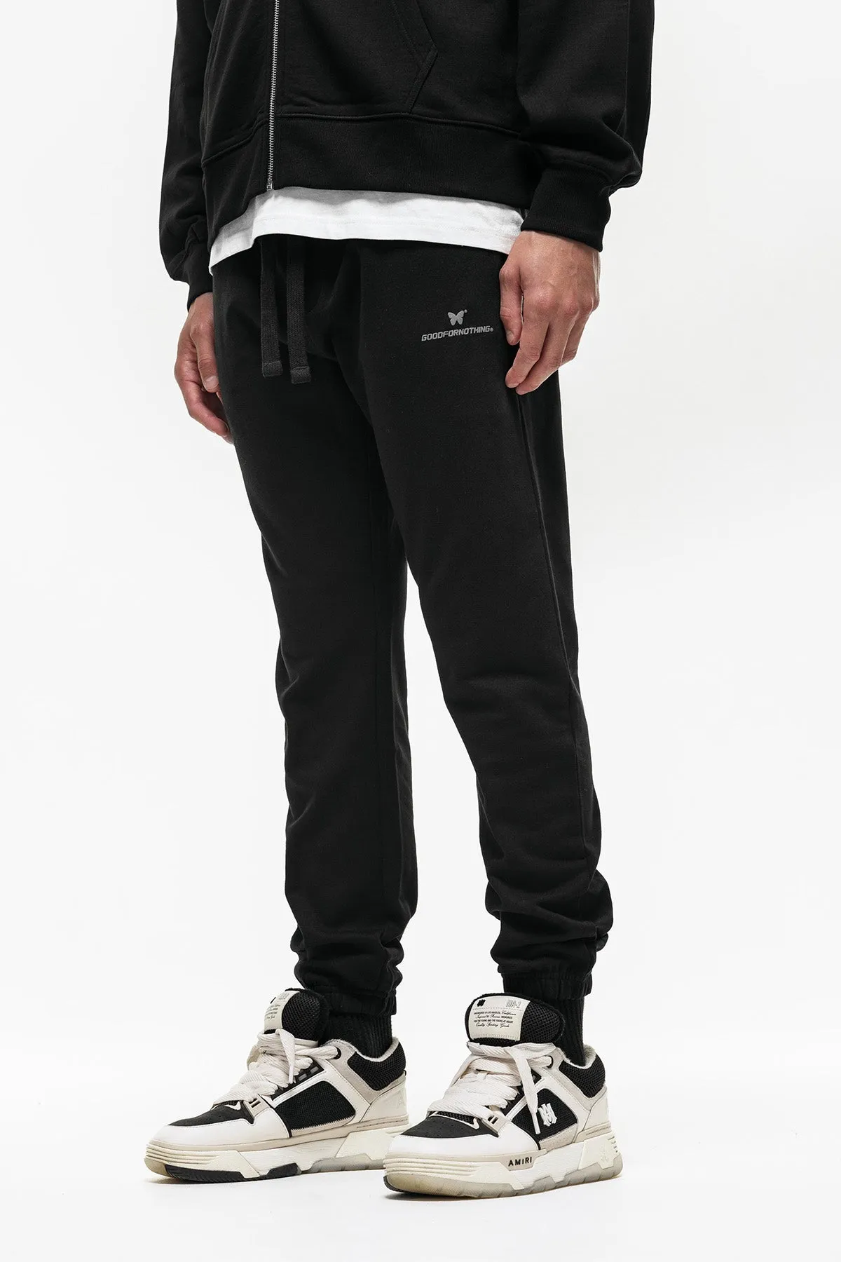 Skinny Spirit Black Sweatpant OdorResistantFinish Multipurpose Design