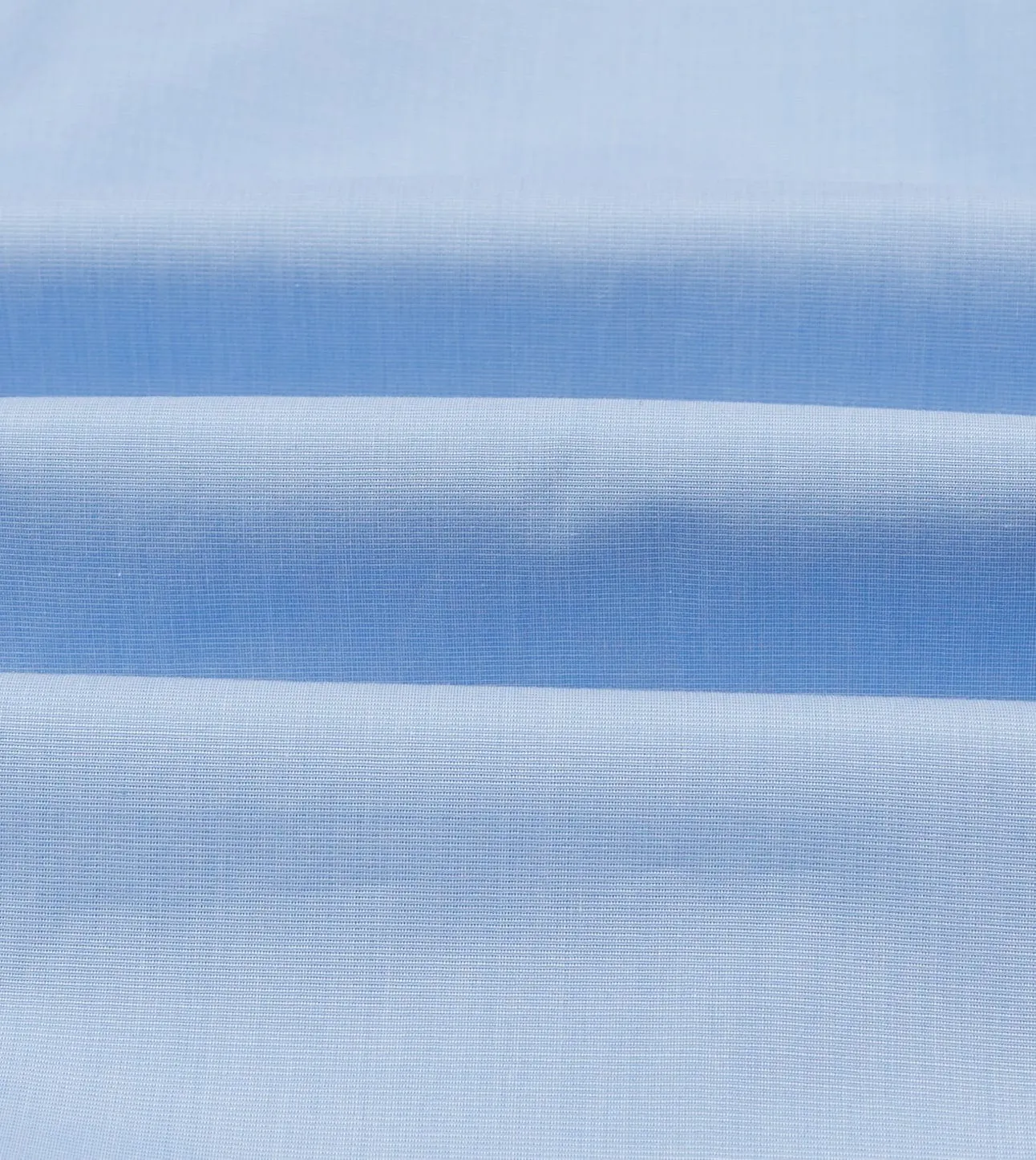 Printed Logo Sky Blue Cotton Spread Collar End-on-End Poplin Shirt